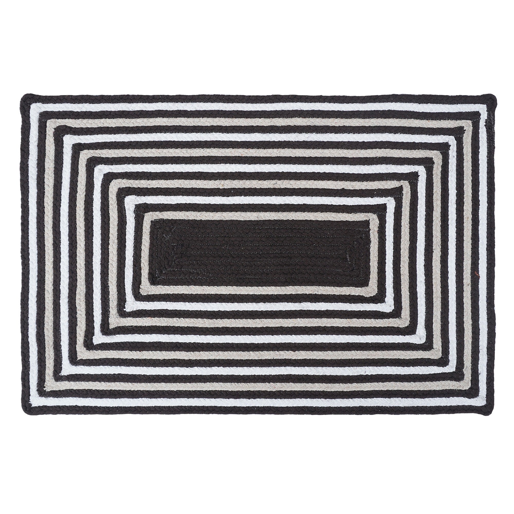 Varina Cotton Braided Rug - Black Rectangle 5' x 7' #_shape=Rectangle