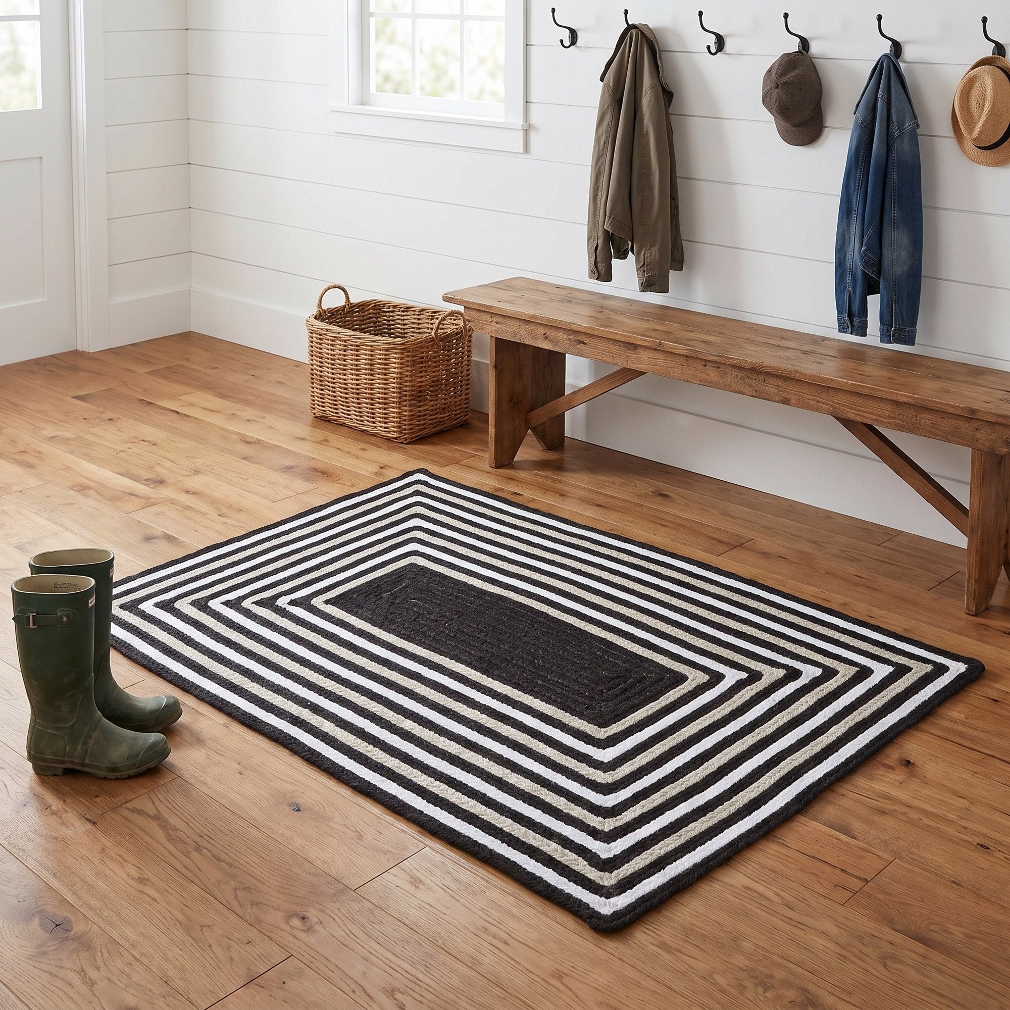 Varina Cotton Braided Rug - Brown Rectangle 3' x 5' #shape_rectangle