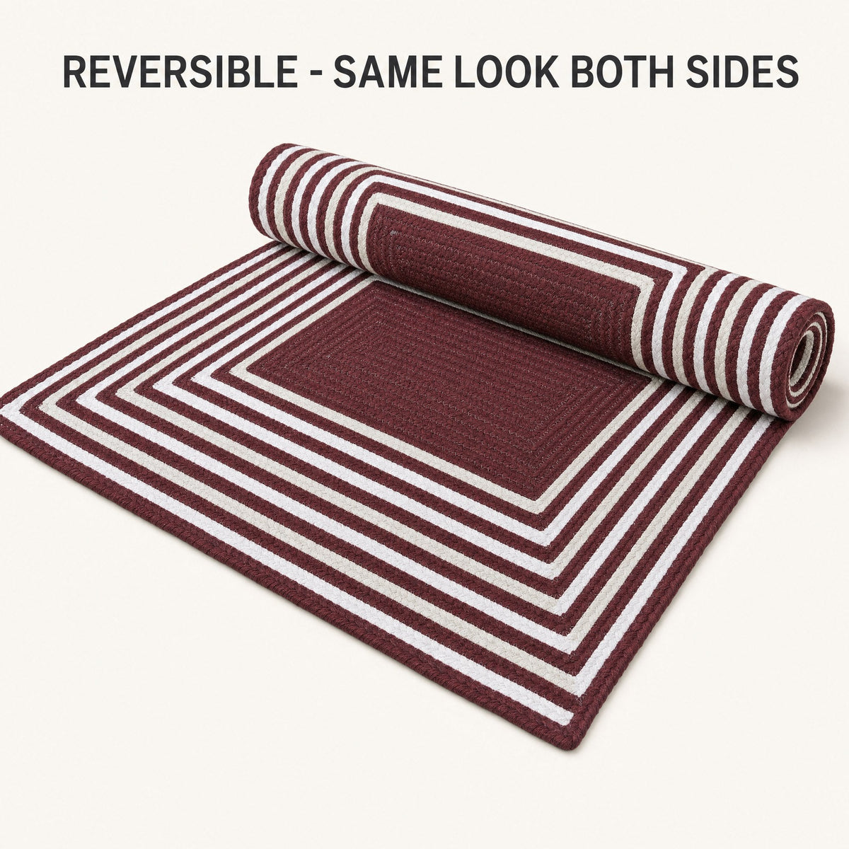 Varina Cotton Braided Rug - Burgundy Rectangle 5' x 7' #_shape=Rectangle