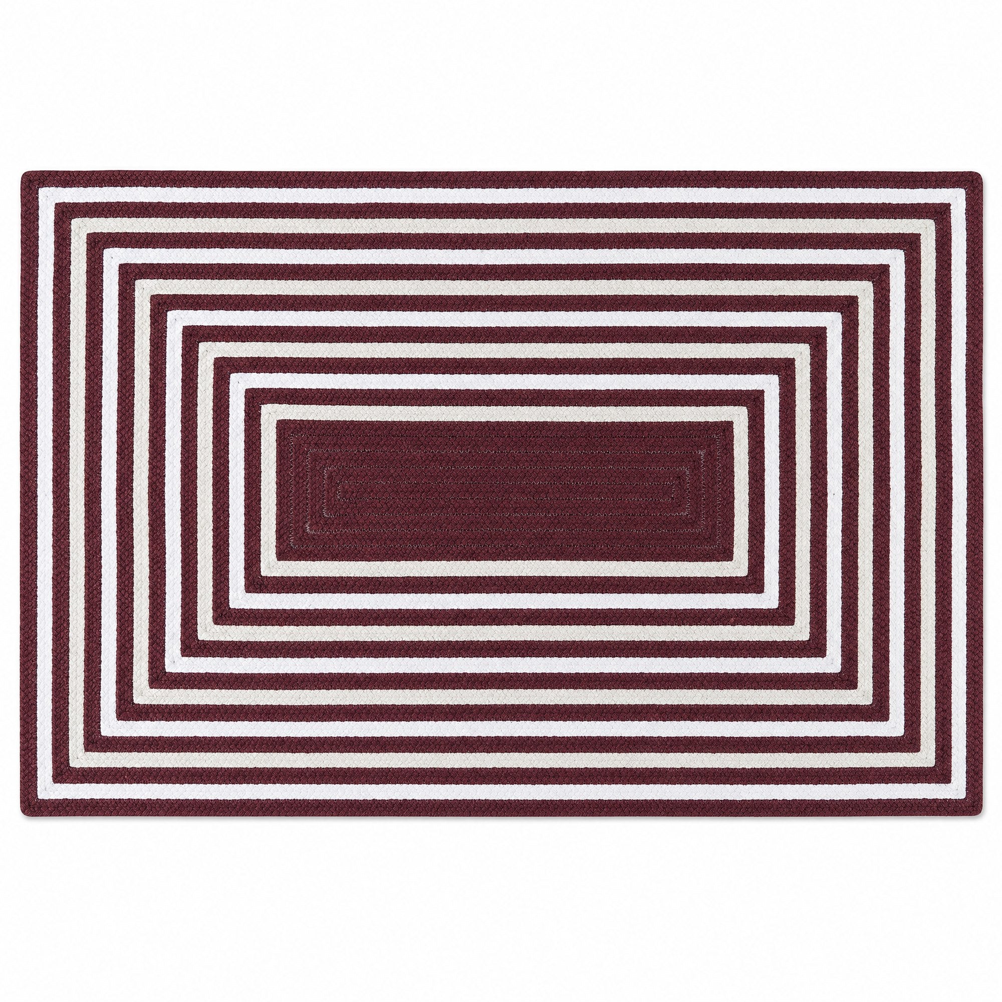 Varina Cotton Braided Rug - Burgundy Rectangle 5' x 7' #_shape=Rectangle