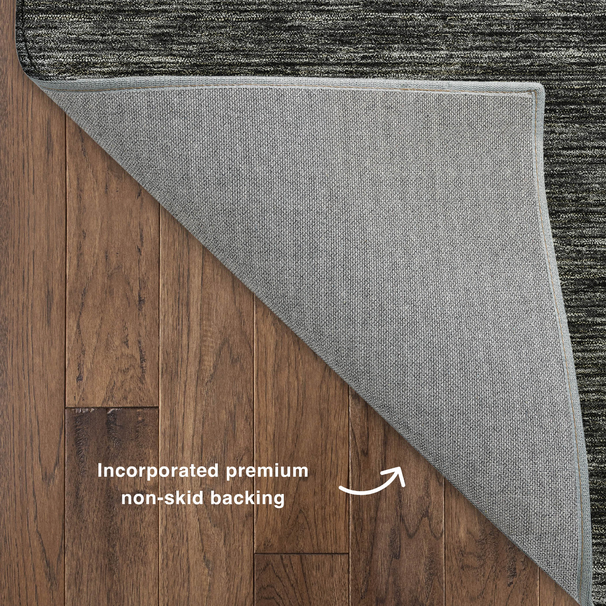 Luxury Washable Indoor/Outdoor Transitional SE1 Charcoal Gray Rug 1'8" x 2'6" #shape_Rectangle