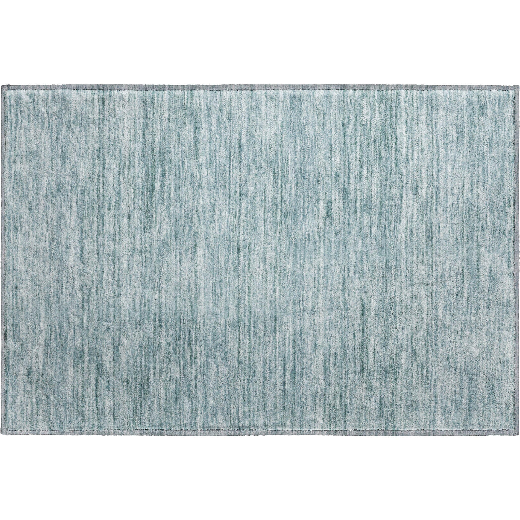 Luxury Washable Indoor/Outdoor Transitional SE1 Sky Blue Rug 1'8" x 2'6" #shape_Rectangle