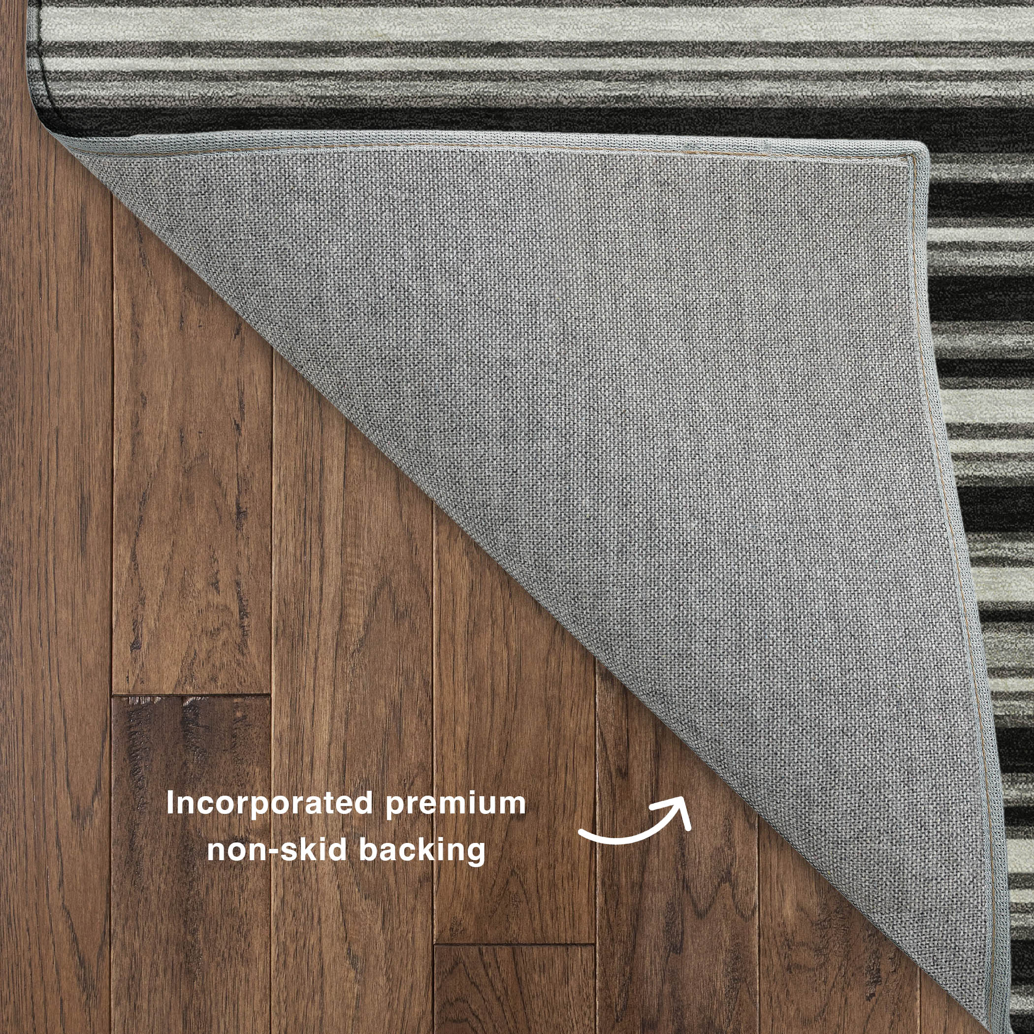 Luxury Washable Indoor/Outdoor Transitional SE2 Black Rug 1'8" x 2'6" #shape_Rectangle