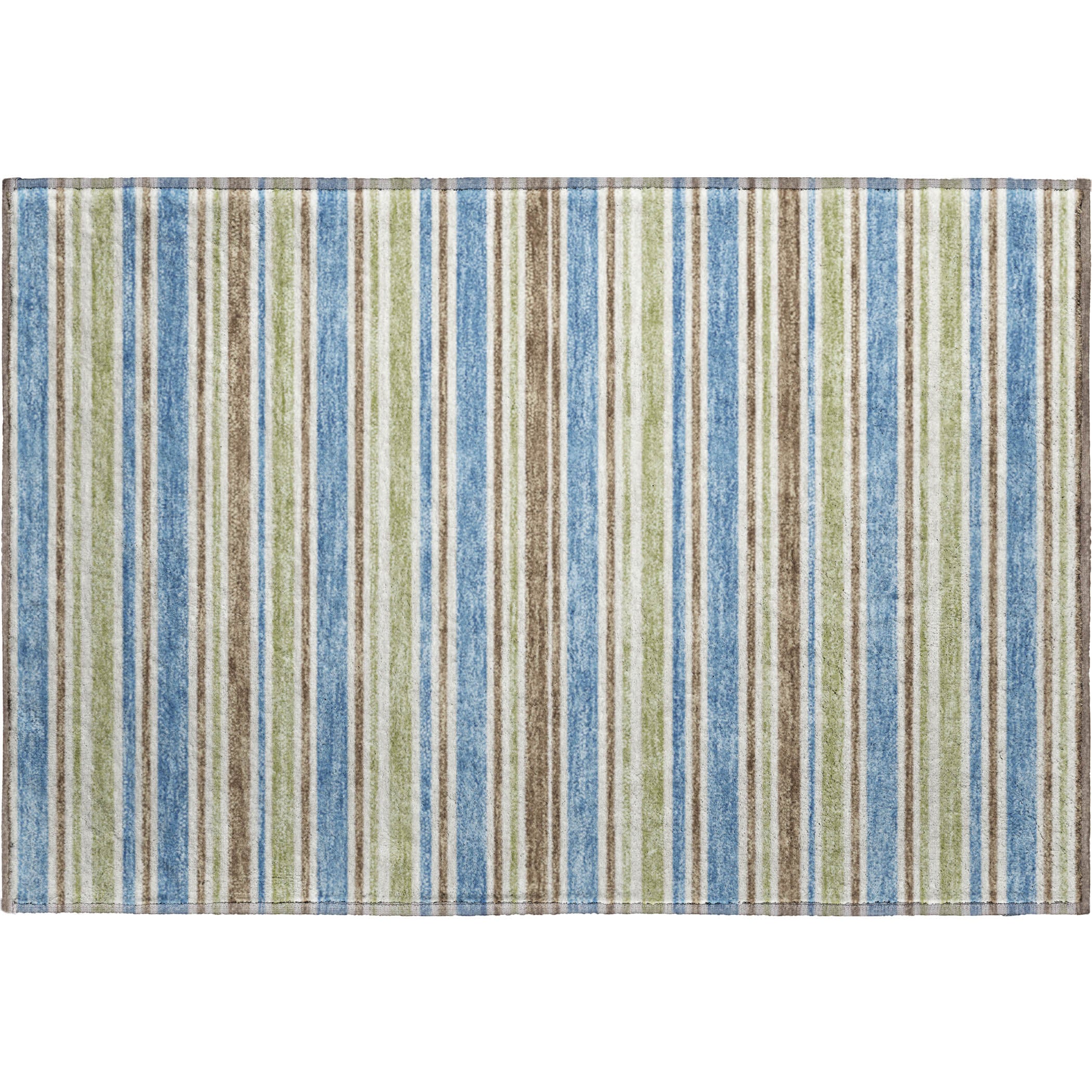 Luxury Washable Indoor/Outdoor Transitional SE2 Blue Rug 1'8" x 2'6" #shape_Rectangle