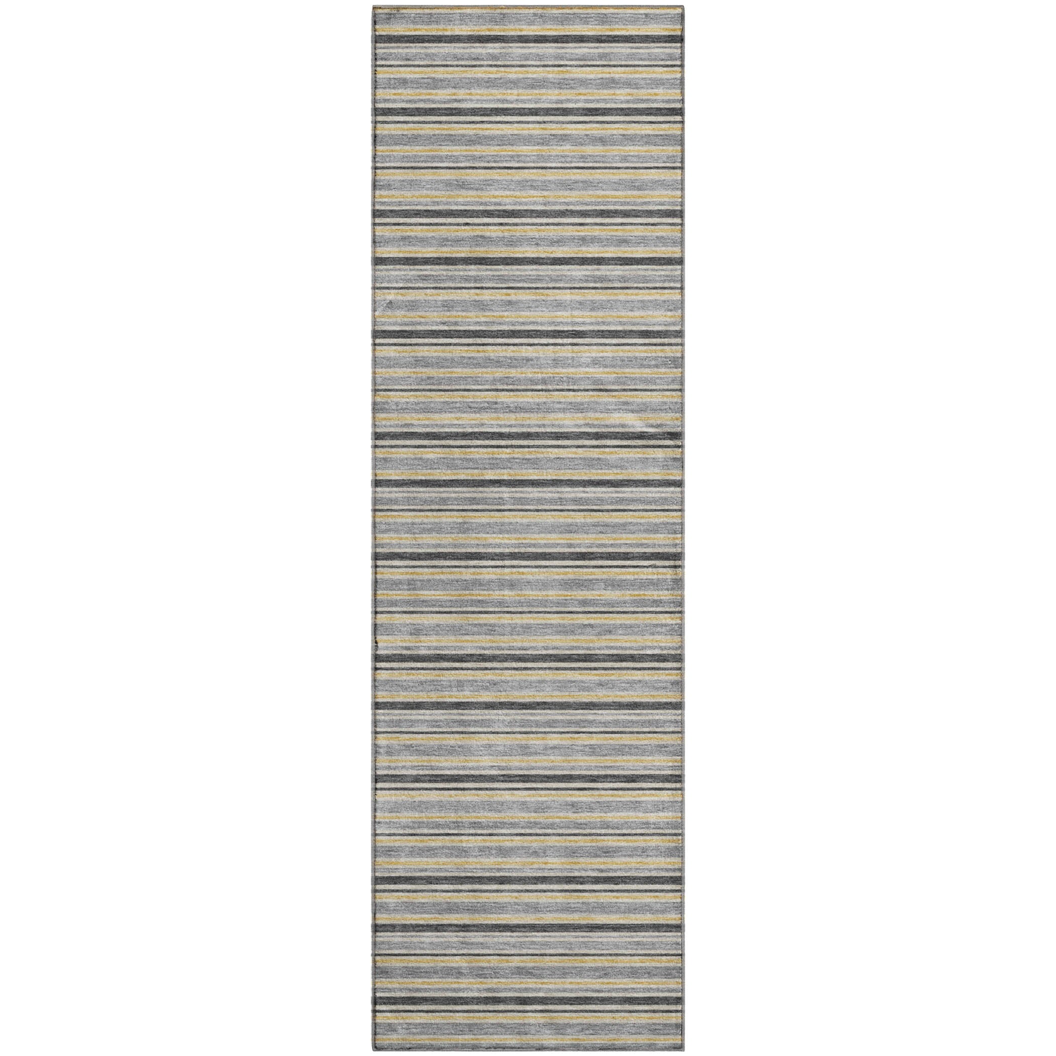 Luxury Washable Indoor/Outdoor Transitional SE2 Granite Gray Rug 2'3" x 7'6" #shape_Runner