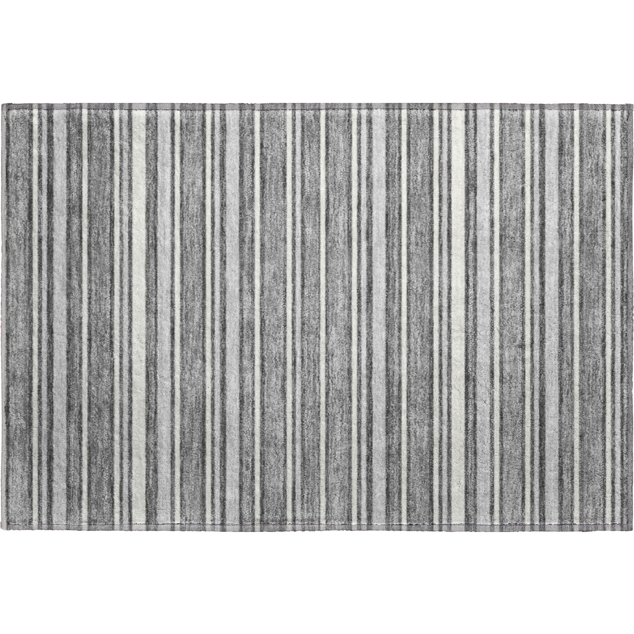 Luxury Washable Indoor/Outdoor Transitional SE2 Gray Rug 1'8" x 2'6" #shape_Rectangle