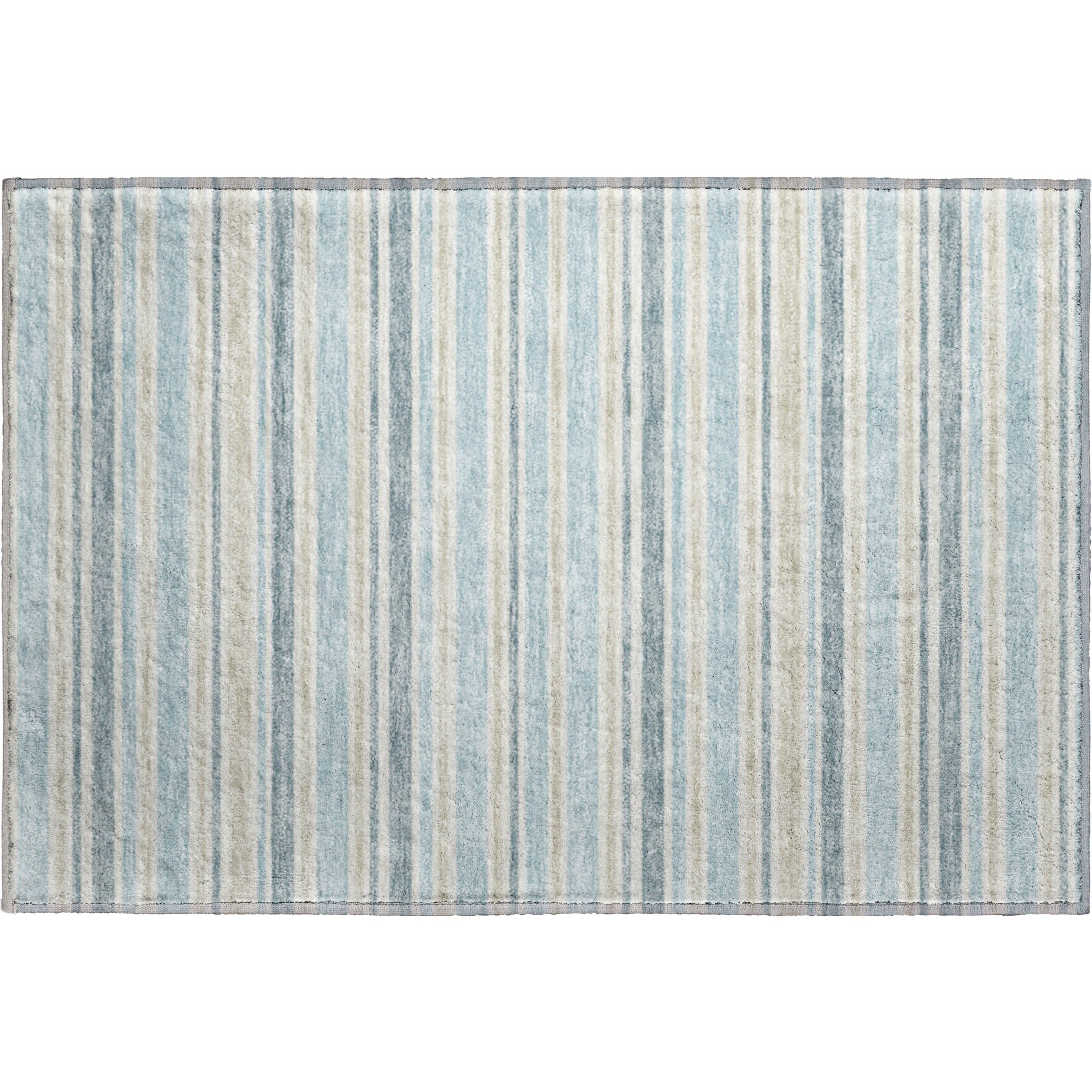Luxury Washable Indoor/Outdoor Transitional SE2 Sky Blue Rug 1'8" x 2'6" #shape_Rectangle