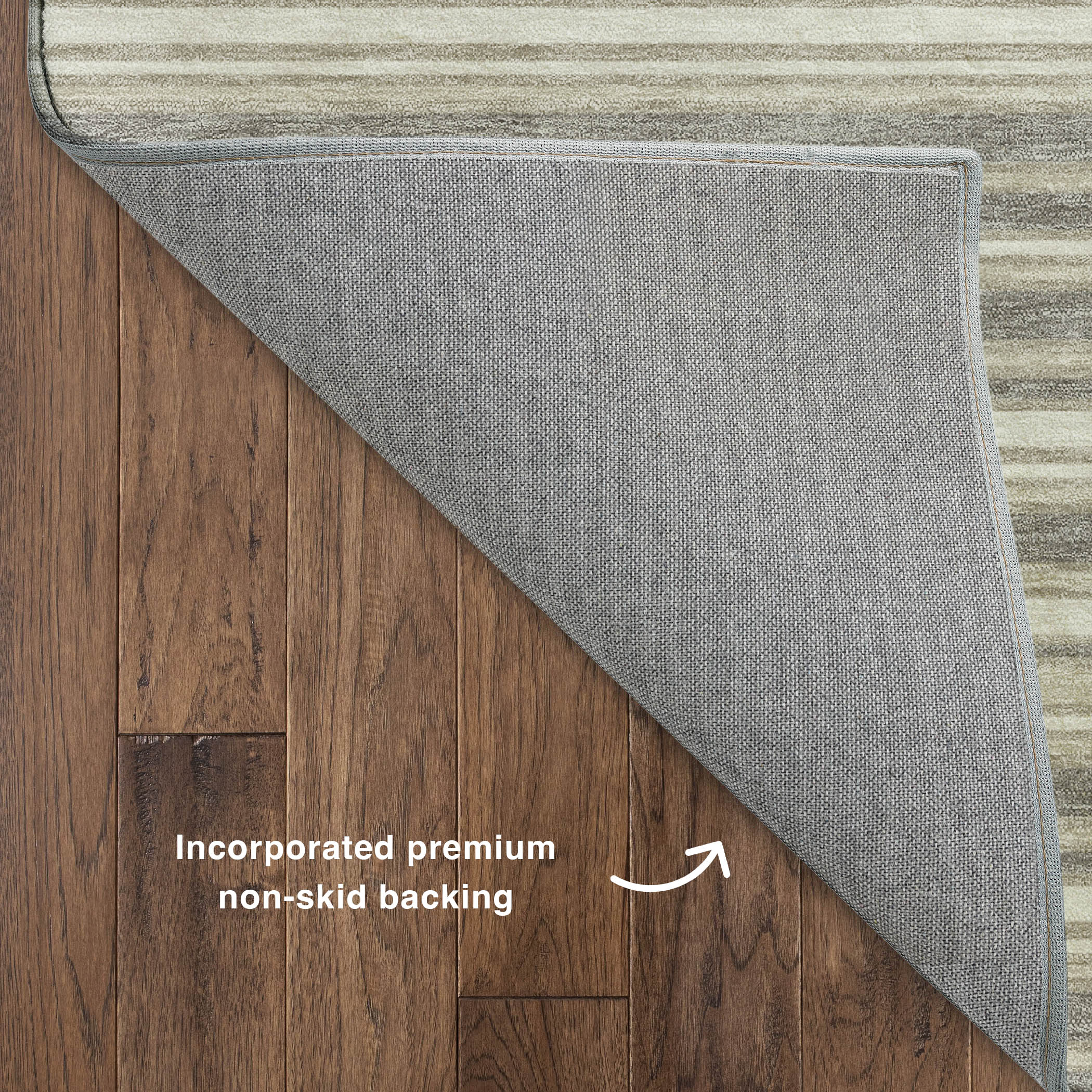 Luxury Washable Indoor/Outdoor Transitional SE2 Taupe Brown Rug 1'8" x 2'6" #shape_Rectangle