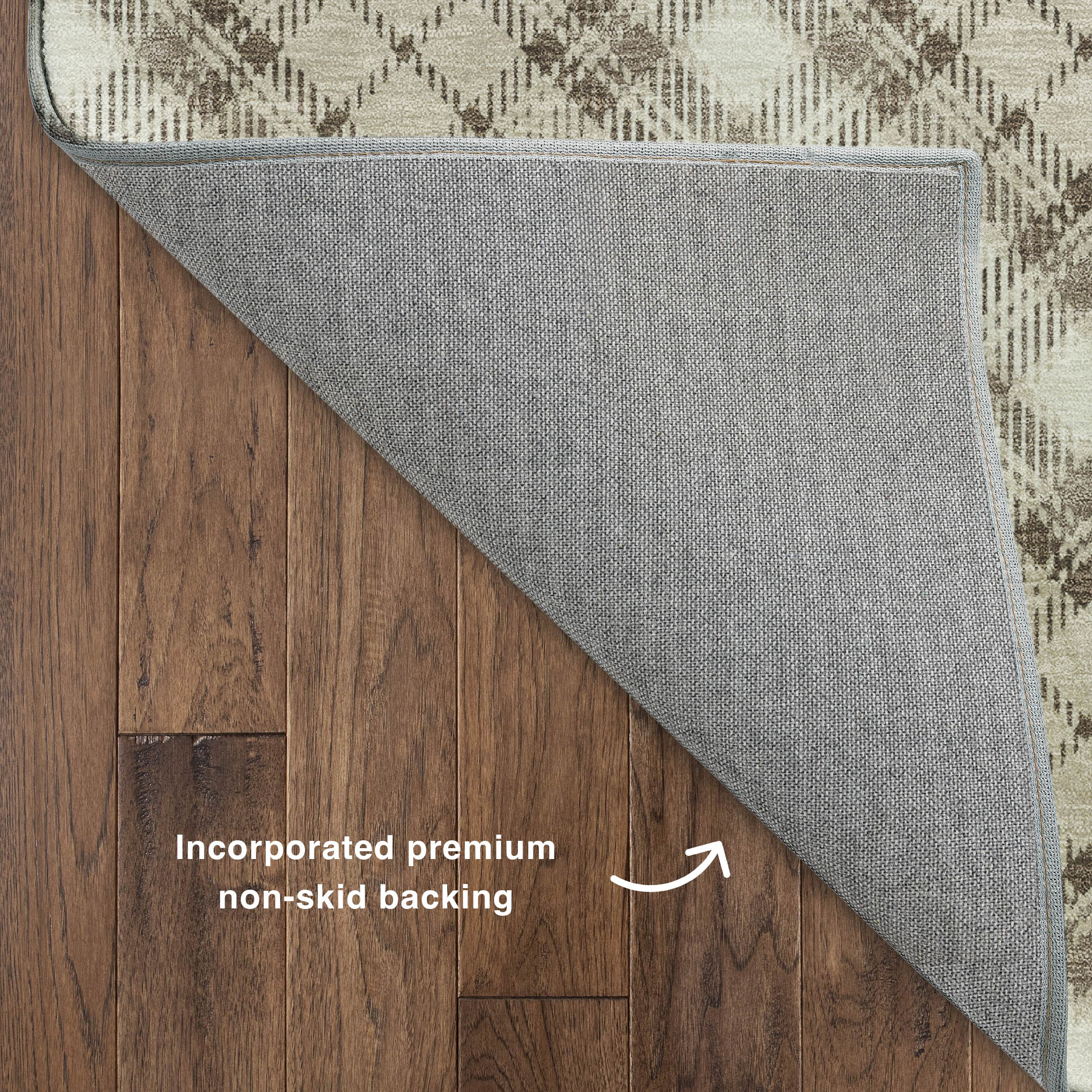 Luxury Washable Indoor/Outdoor Transitional SE3 Beige Brown Rug 1'8" x 2'6" #shape_Rectangle