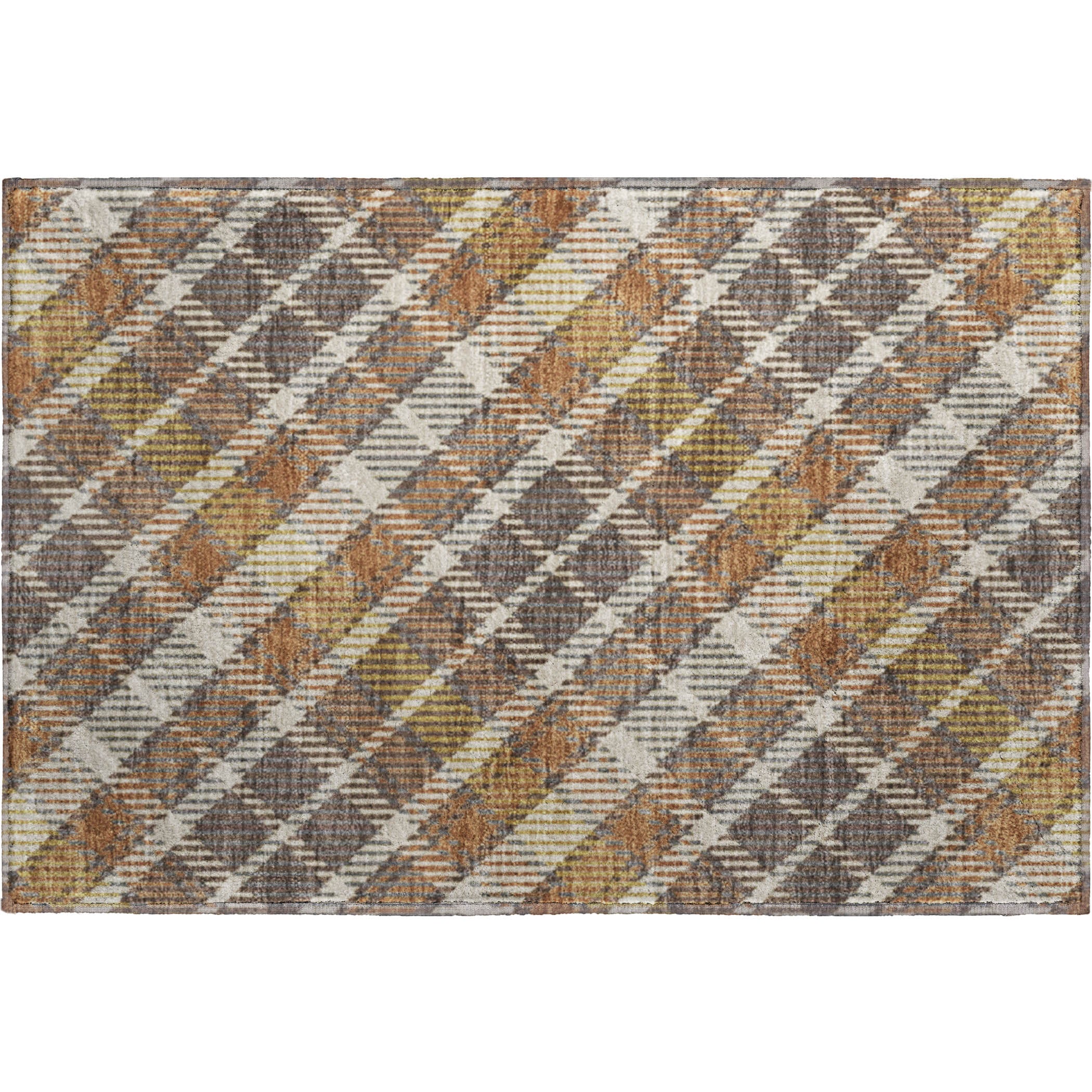 Luxury Washable Indoor/Outdoor Transitional SE3 Earth Multi Rug 1'8" x 2'6" #shape_Rectangle