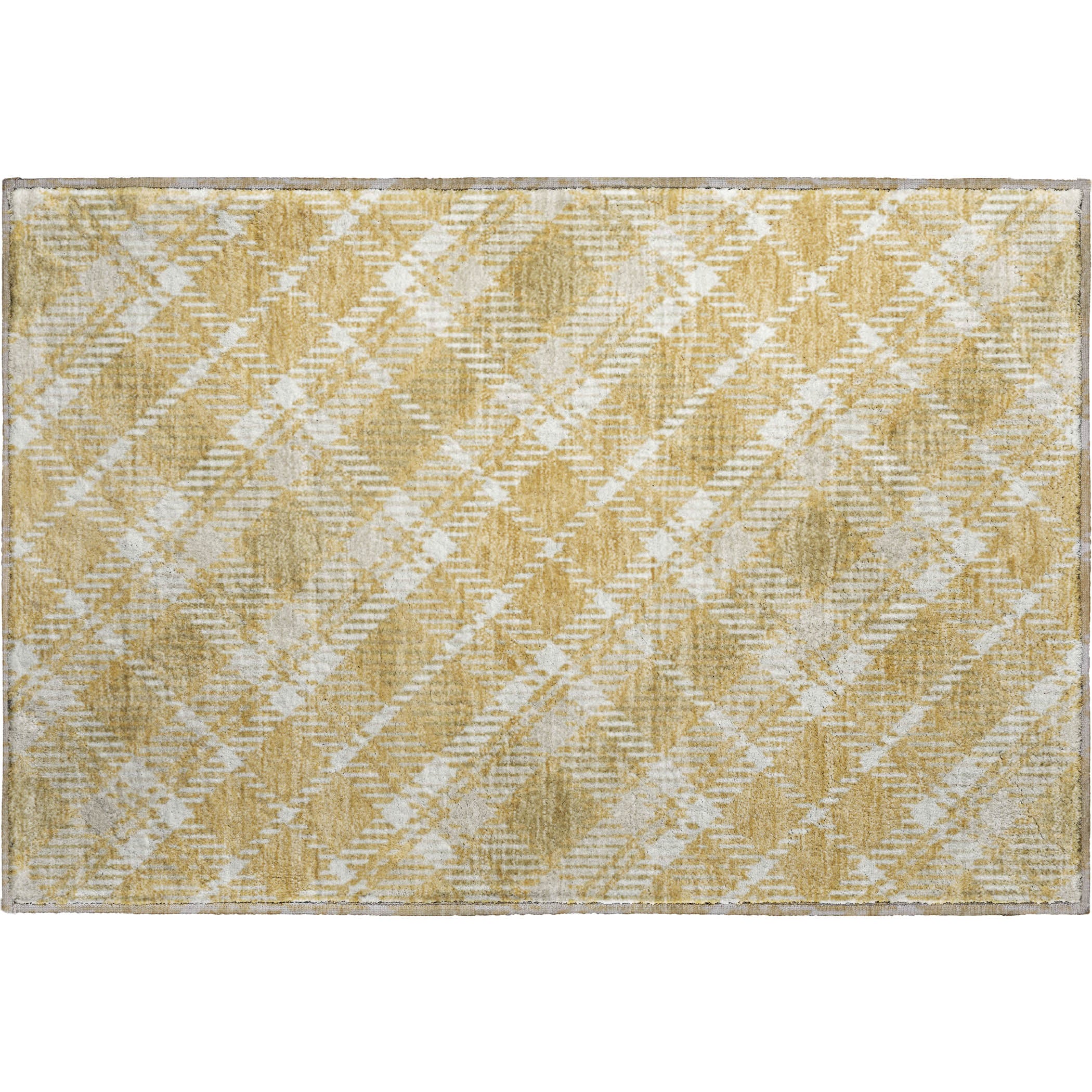 Luxury Washable Indoor/Outdoor Transitional SE3 Gold Rug 1'8" x 2'6" #shape_Rectangle