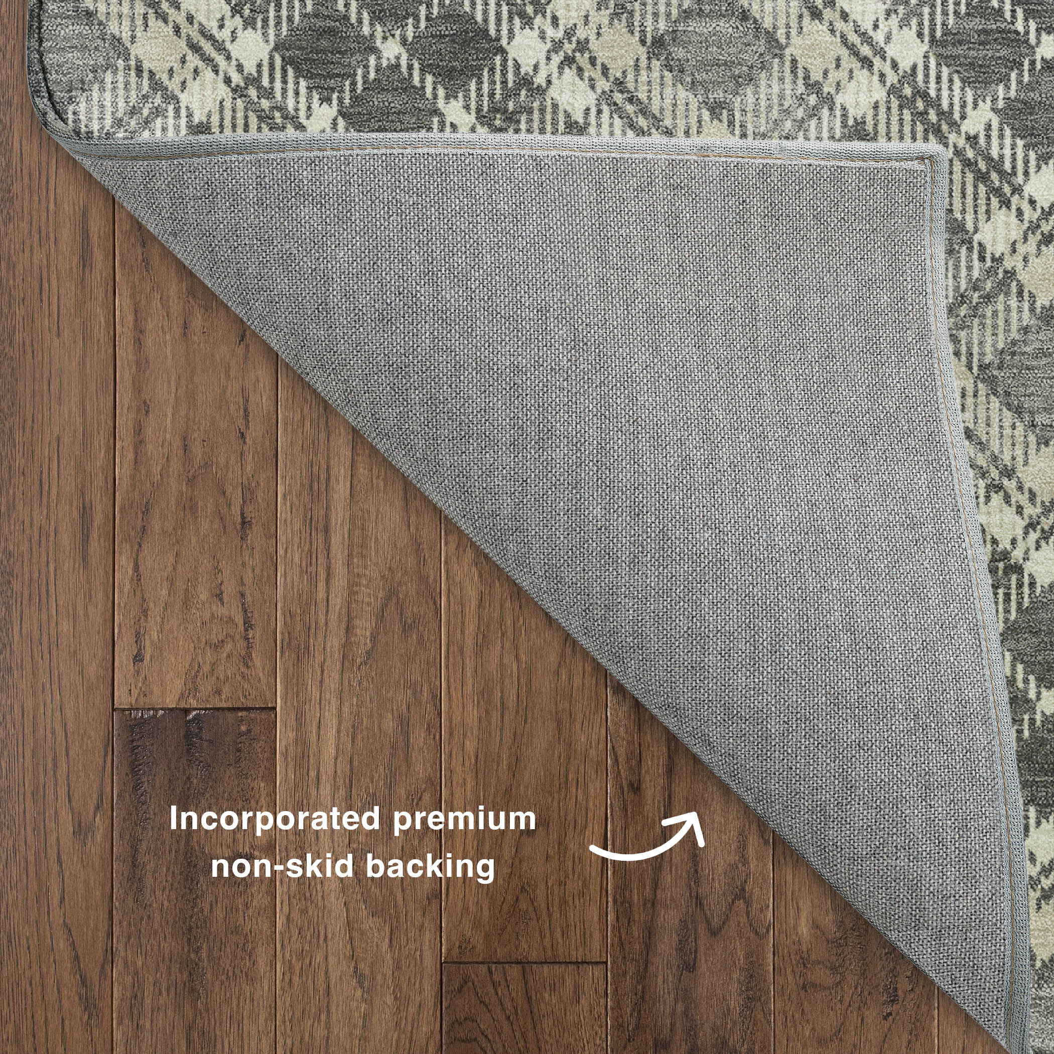 Luxury Washable Indoor/Outdoor Transitional SE3 Gray Rug 1'8" x 2'6" #shape_Rectangle