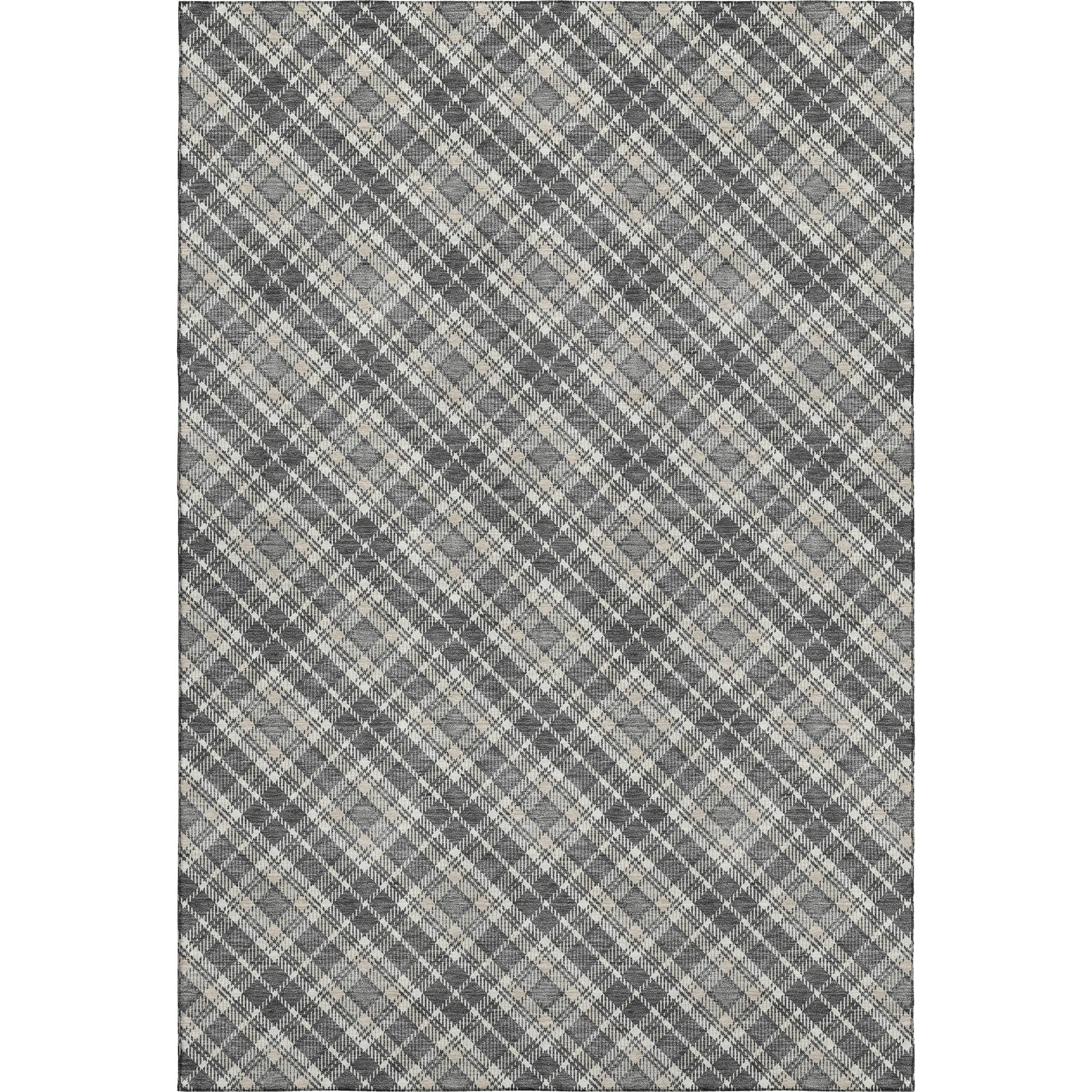 Luxury Washable Indoor/Outdoor Transitional SE3 Gray Rug 2'6" x 3'10" #shape_Rectangle
