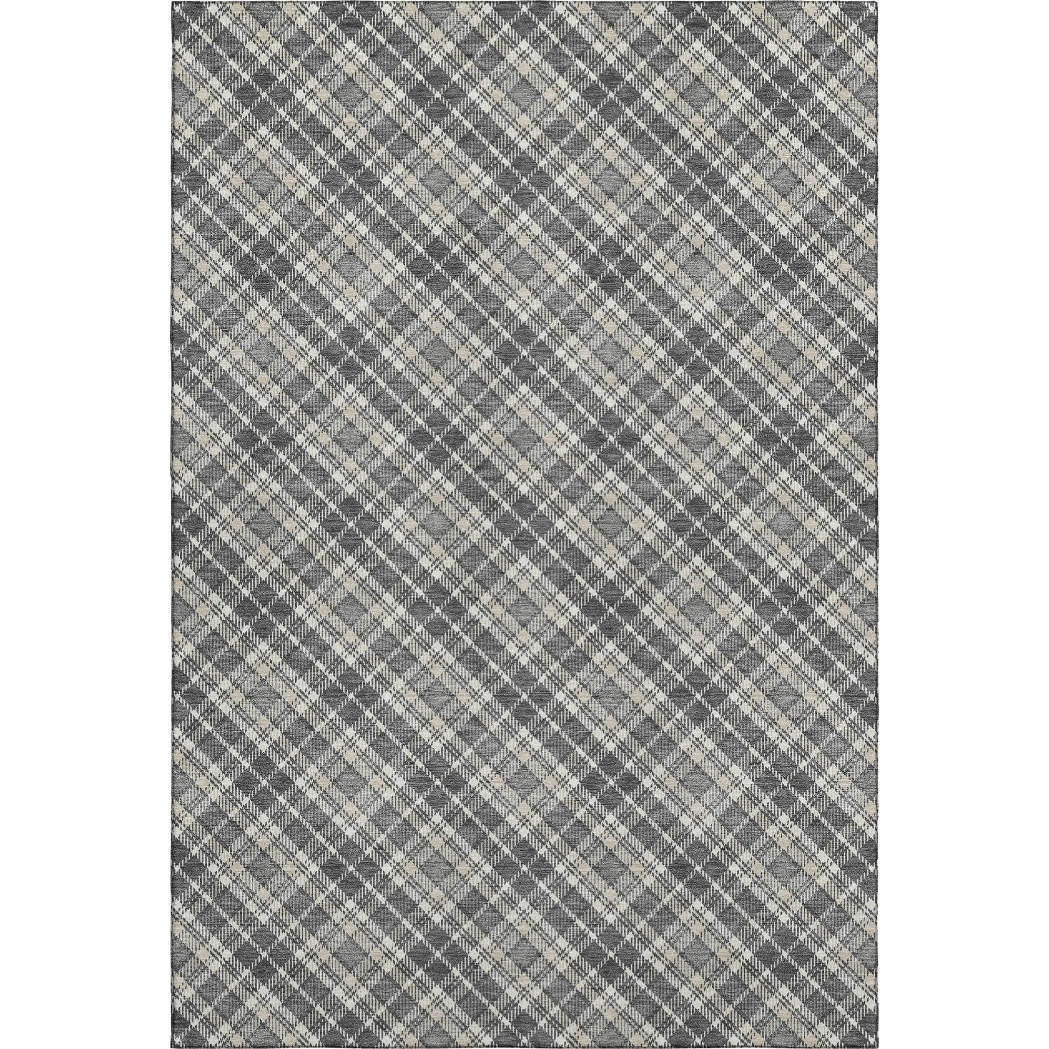 Luxury Washable Indoor/Outdoor Transitional SE3 Gray Rug 2'6" x 3'10" #shape_Rectangle