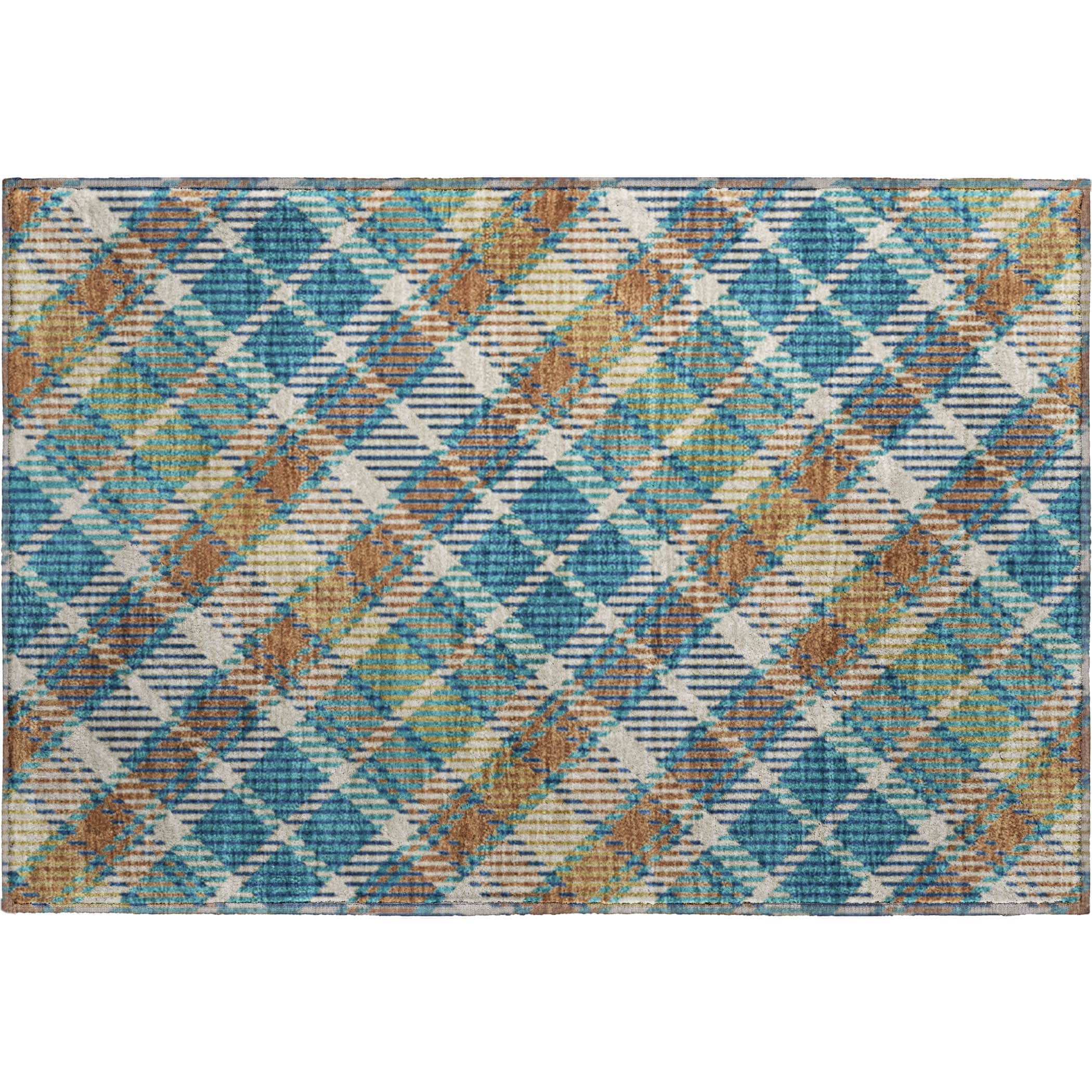 Luxury Washable Indoor/Outdoor Transitional SE3 Jewel Multi Rug 1'8" x 2'6" #shape_Rectangle
