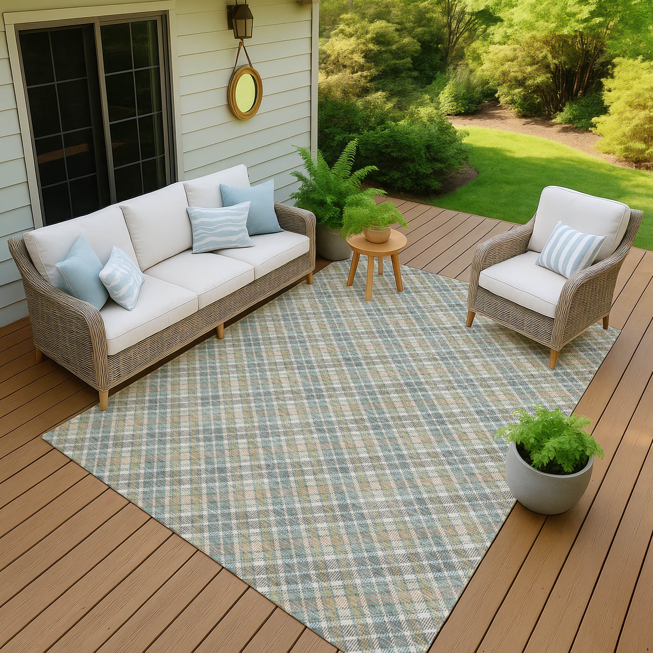 Luxury Washable Indoor/Outdoor Transitional SE3 Seaside Multi Rug 1'8" x 2'6" #shape_Rectangle