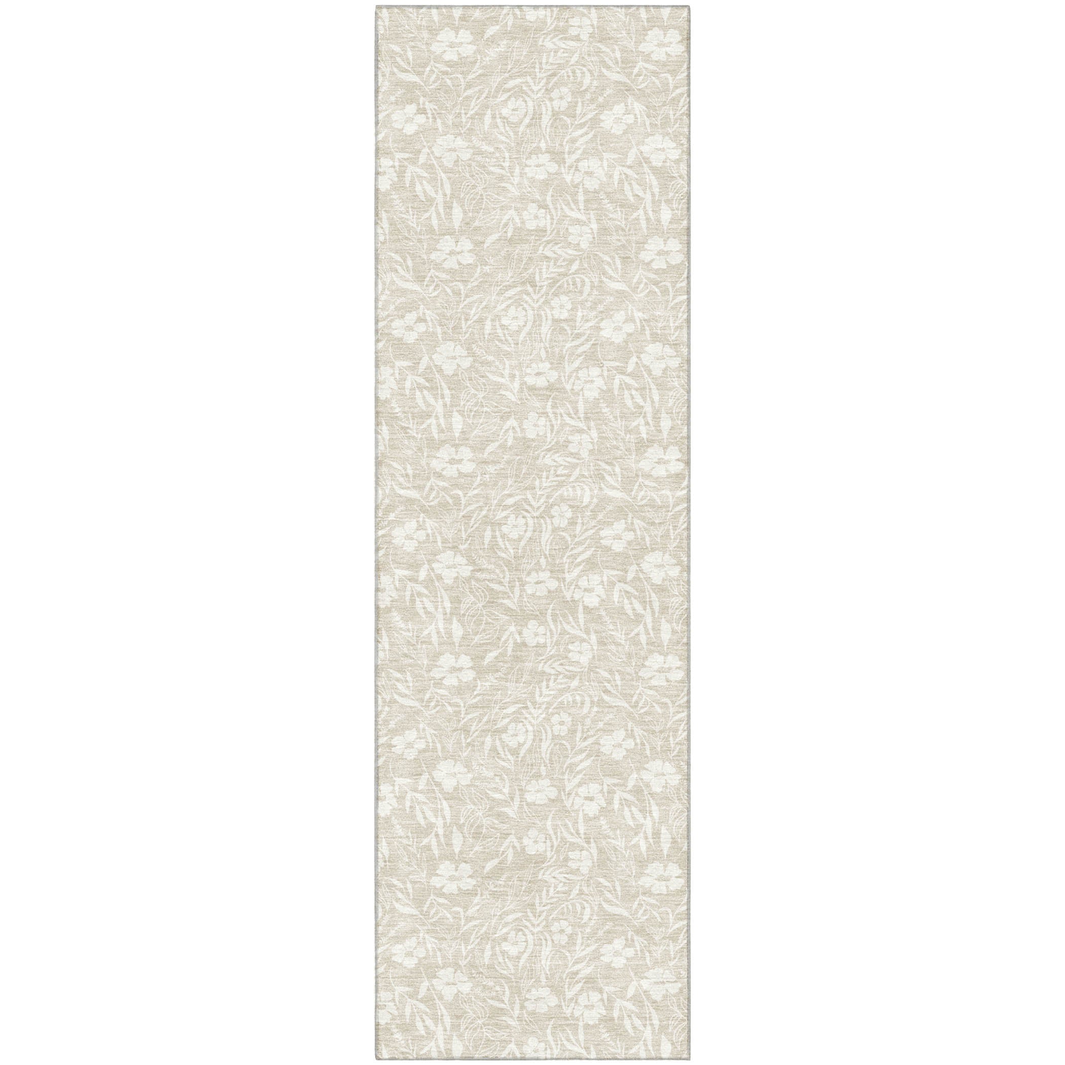 Luxury Washable Indoor/Outdoor Transitional SE4 Beige Brown Rug 2'3" x 7'6" #shape_Runner