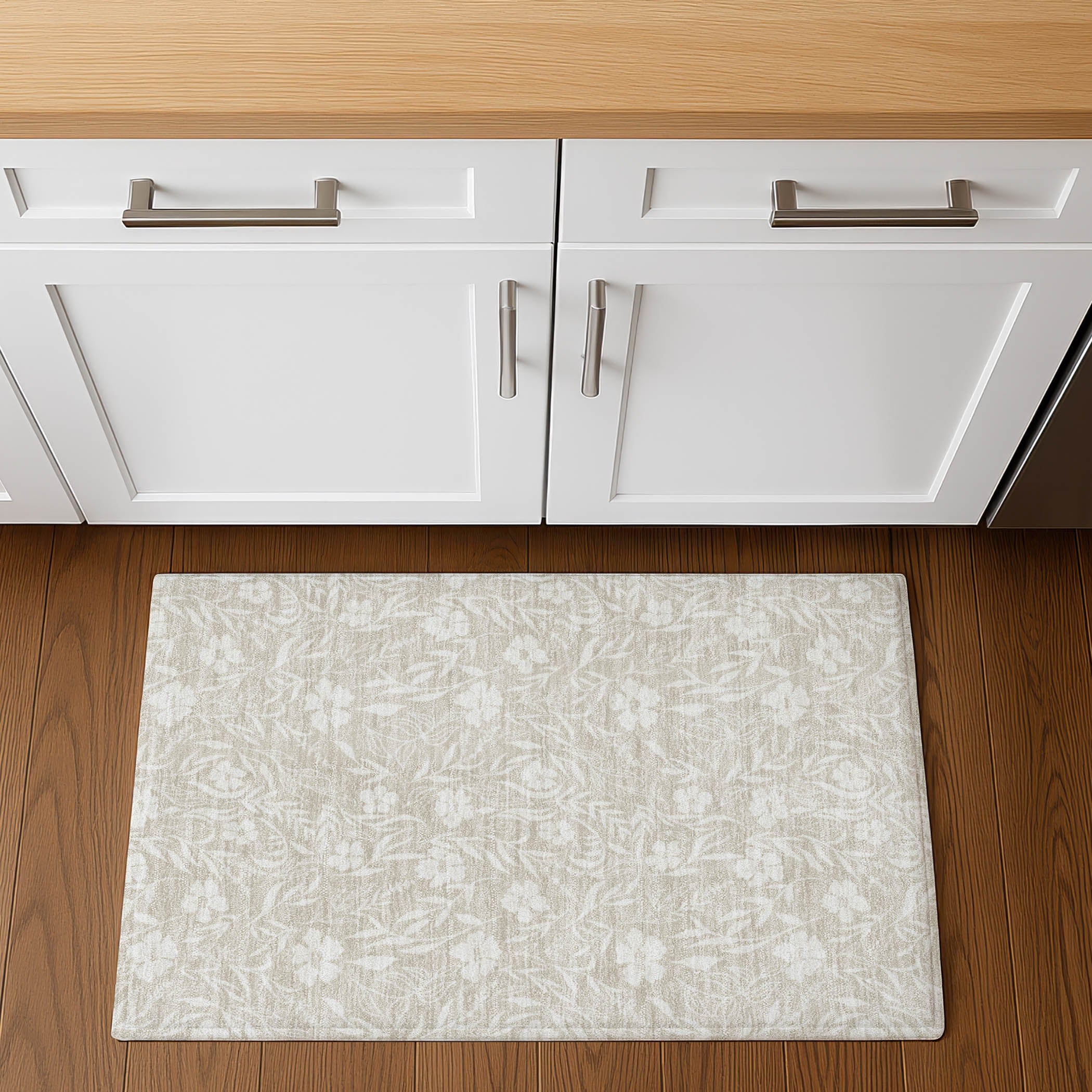 Luxury Washable Indoor/Outdoor Transitional SE4 Beige Brown Rug 1'8" x 2'6" #shape_Rectangle