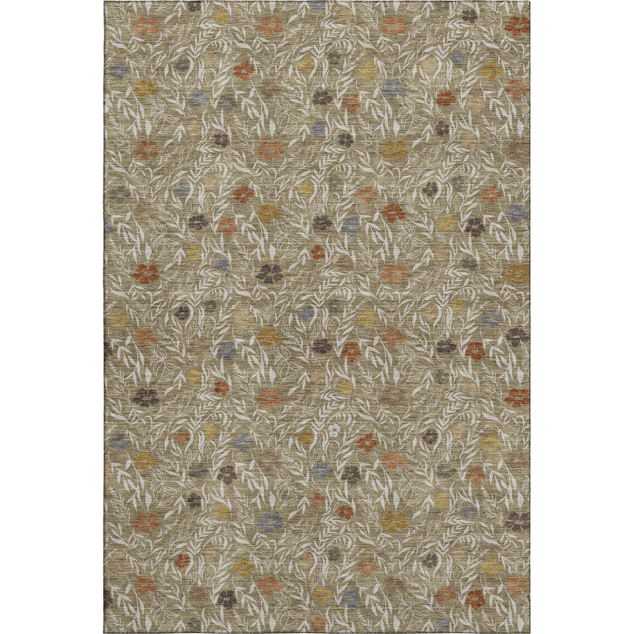 Luxury Washable Indoor/Outdoor Transitional SE4 Coffee Brown Rug 2'6" x 3'10" #shape_Rectangle