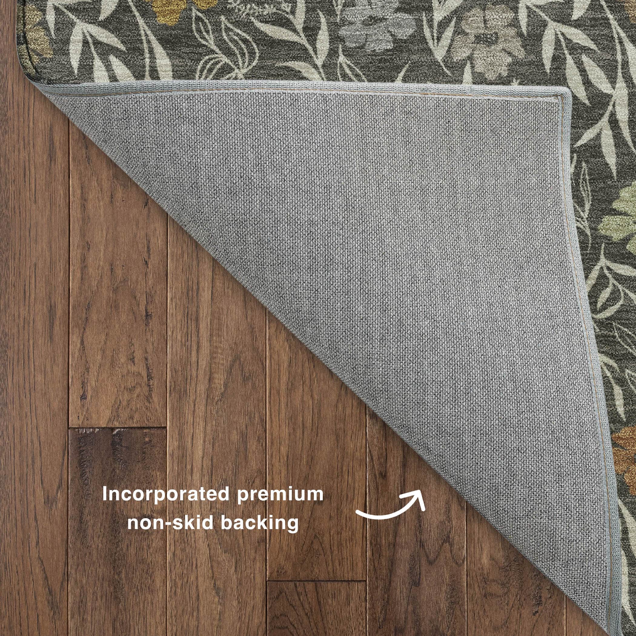 Luxury Washable Indoor/Outdoor Transitional SE4 Graphite Gray Rug 1'8" x 2'6" #shape_Rectangle