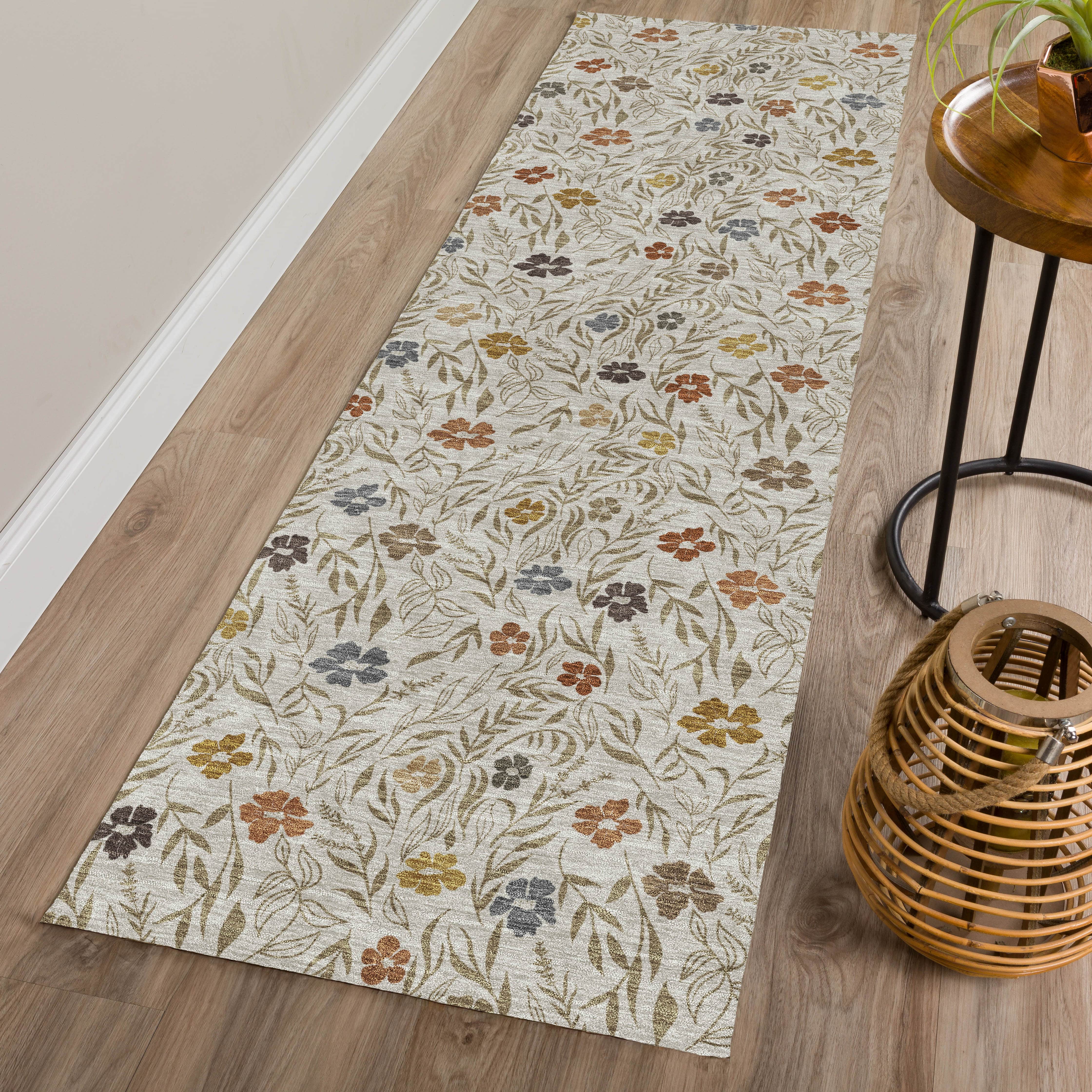Luxury Washable Indoor/Outdoor Transitional SE4 Pearl Ivory Rug 2'3" x 7'6" #shape_Runner