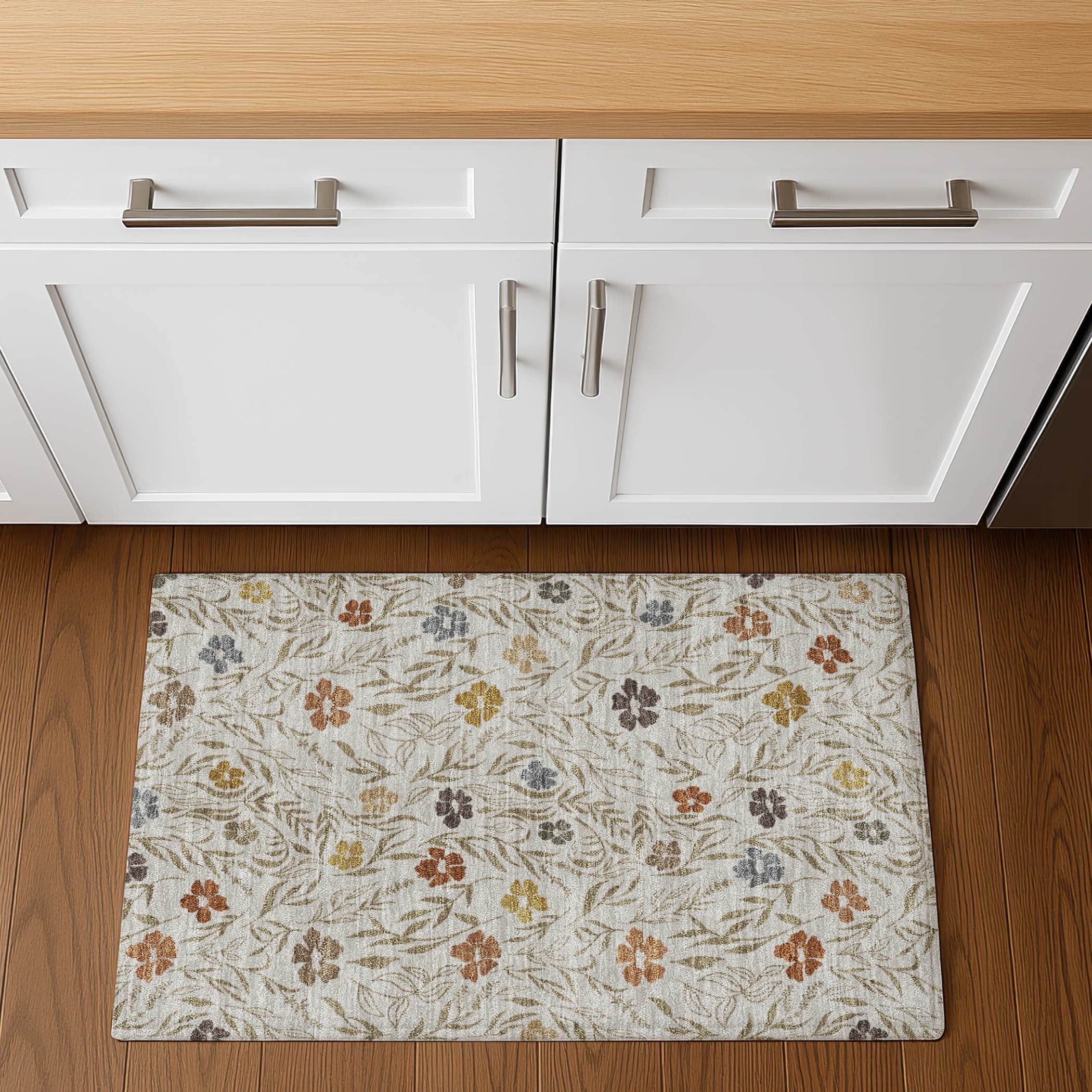 Luxury Washable Indoor/Outdoor Transitional SE4 Pearl Ivory Rug 1'8" x 2'6" #shape_Rectangle