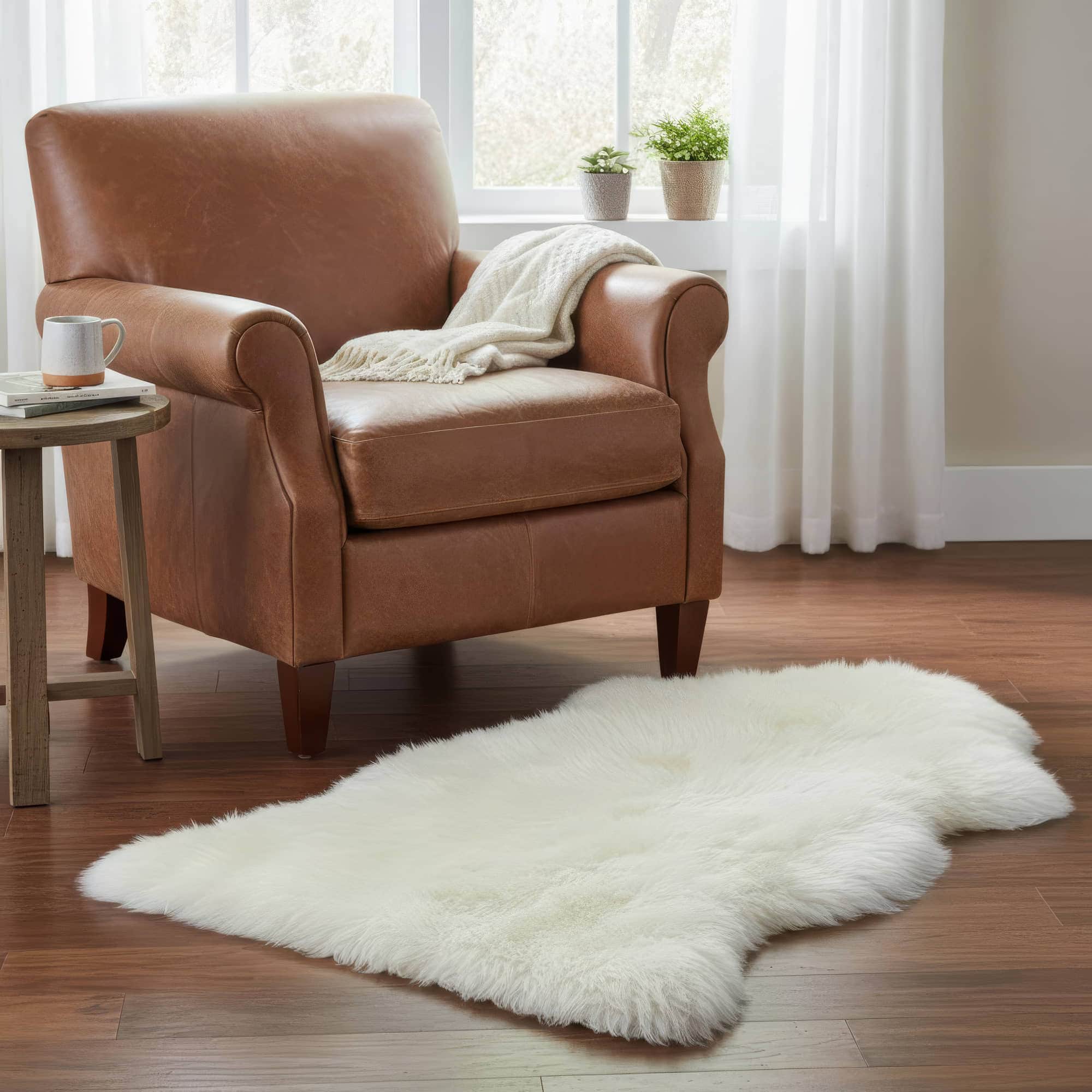 natural sheepskin rug white sheep rug #size_2' x 3'