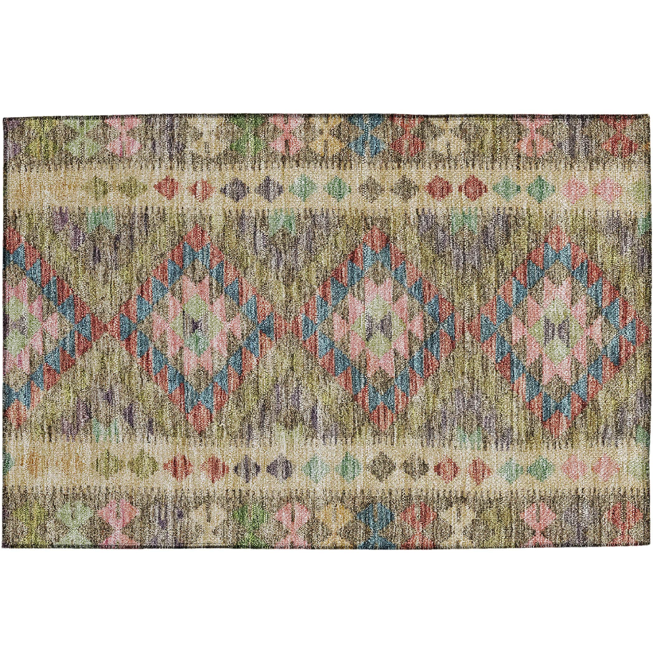 Luxury Washable Indoor/Outdoor transitional SL13 Green Rug 1'8" x 2'6" #shape_Rectangle