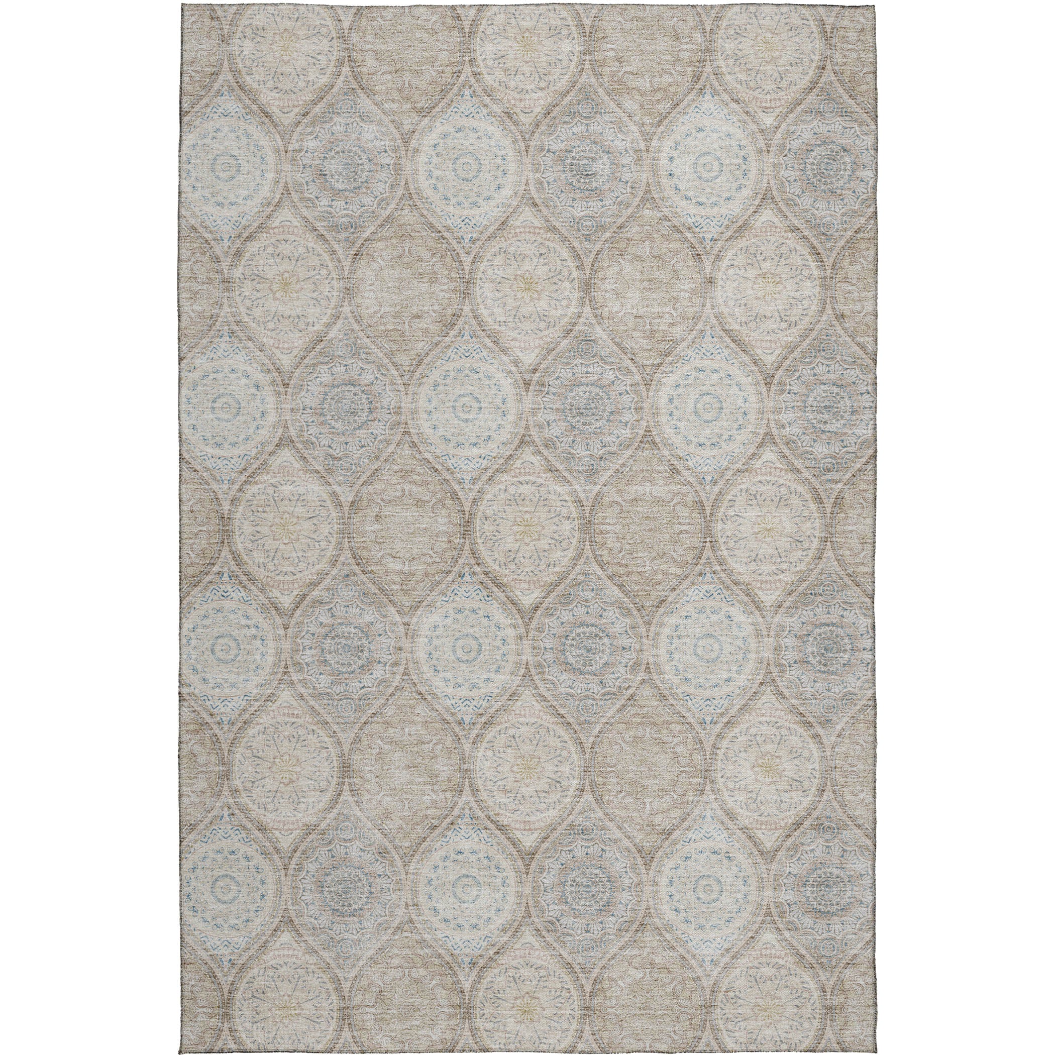 Luxury Washable Indoor/Outdoor transitional SL1 Taupe Brown Rug 2'6" x 3'10" #shape_Rectangle