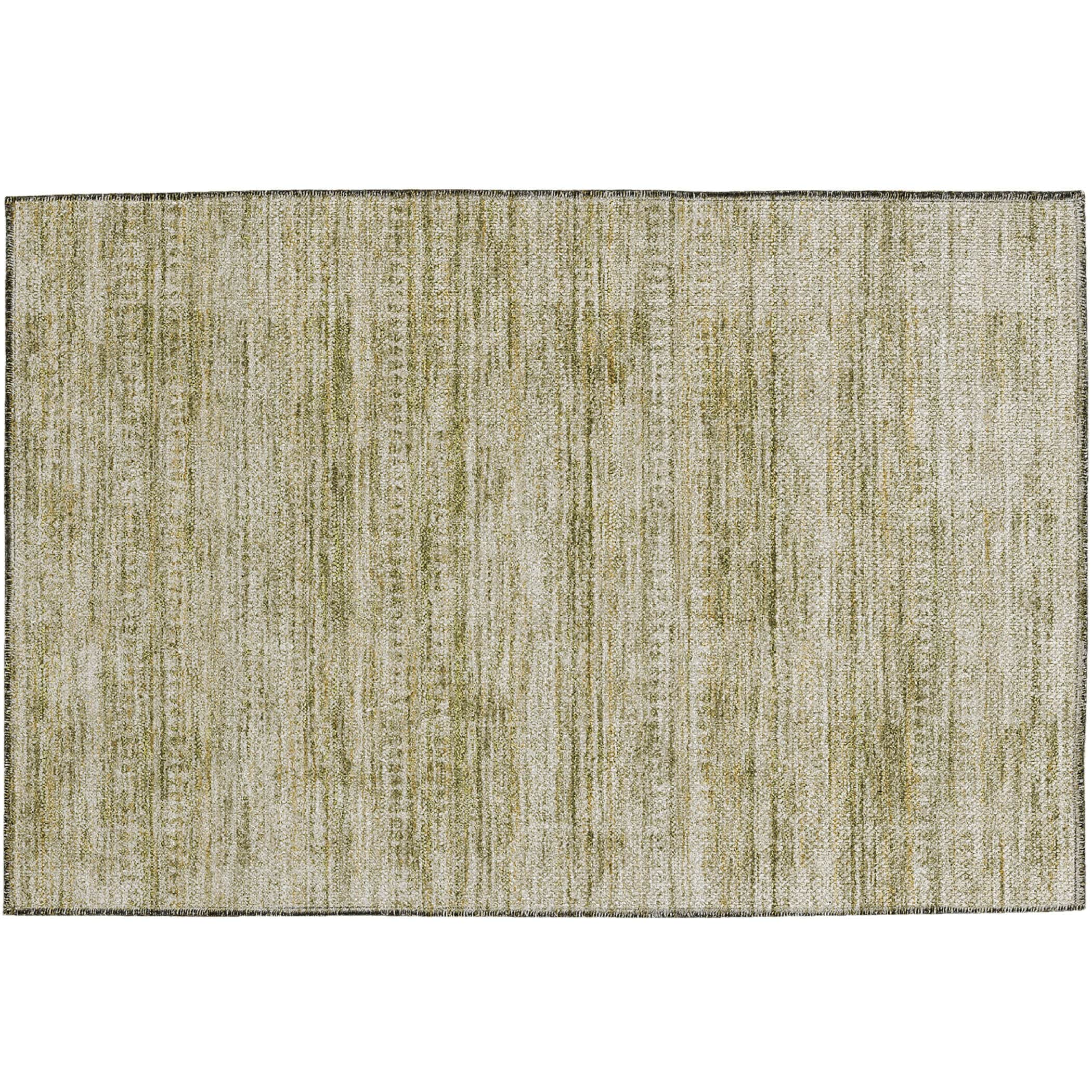 Luxury Washable Indoor/Outdoor transitional SL3 Aloe Green Rug 1'8" x 2'6" #shape_Rectangle