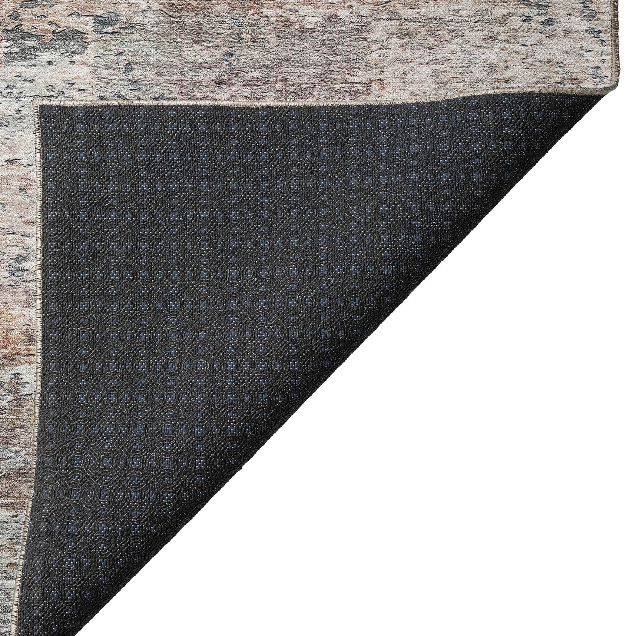 Luxury Washable Indoor/Outdoor transitional SL5 Gray Rug 1'8" x 2'6" #shape_Rectangle