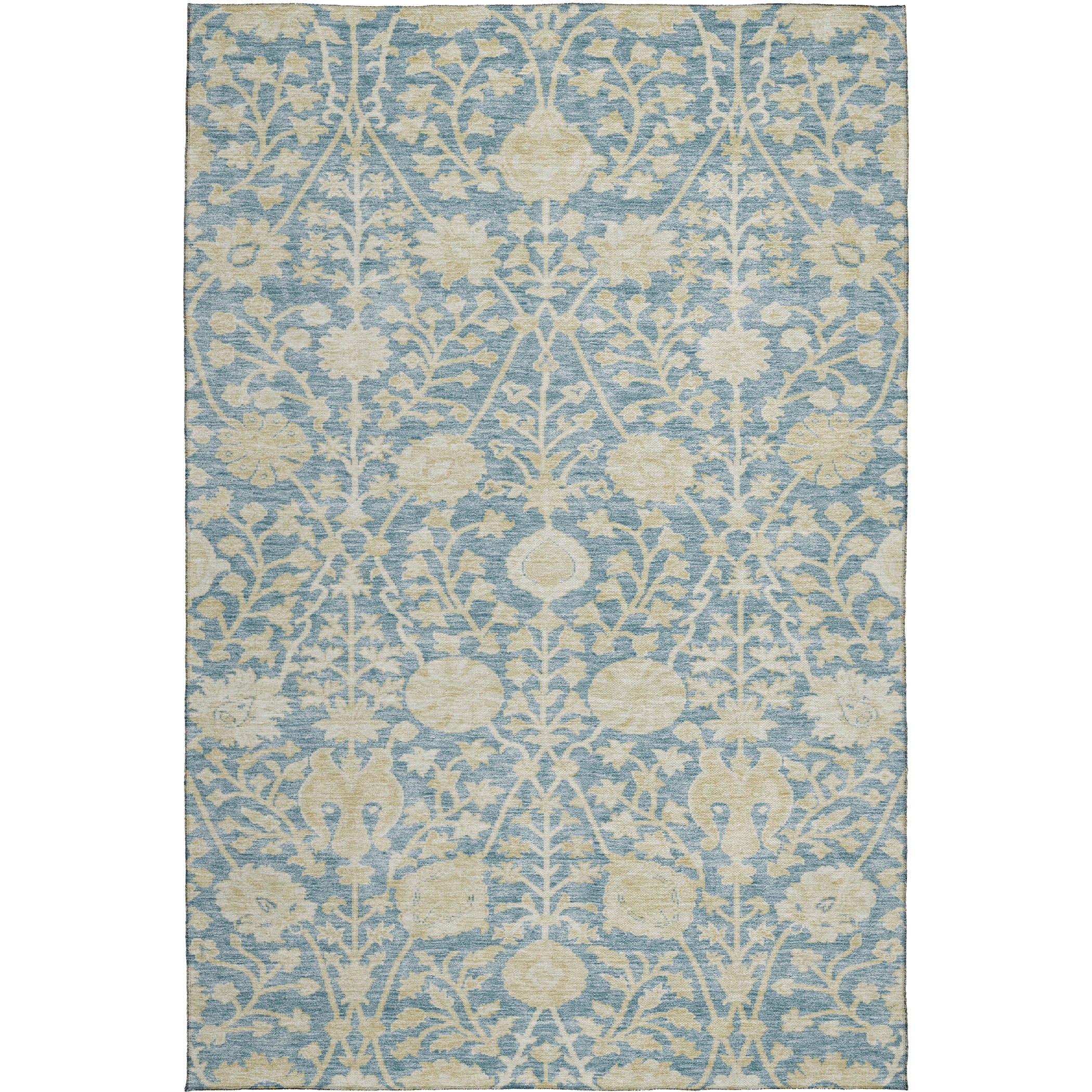 Luxury Washable Indoor/Outdoor transitional SL8 Sky Blue Rug 2'6" x 3'10" #shape_Rectangle