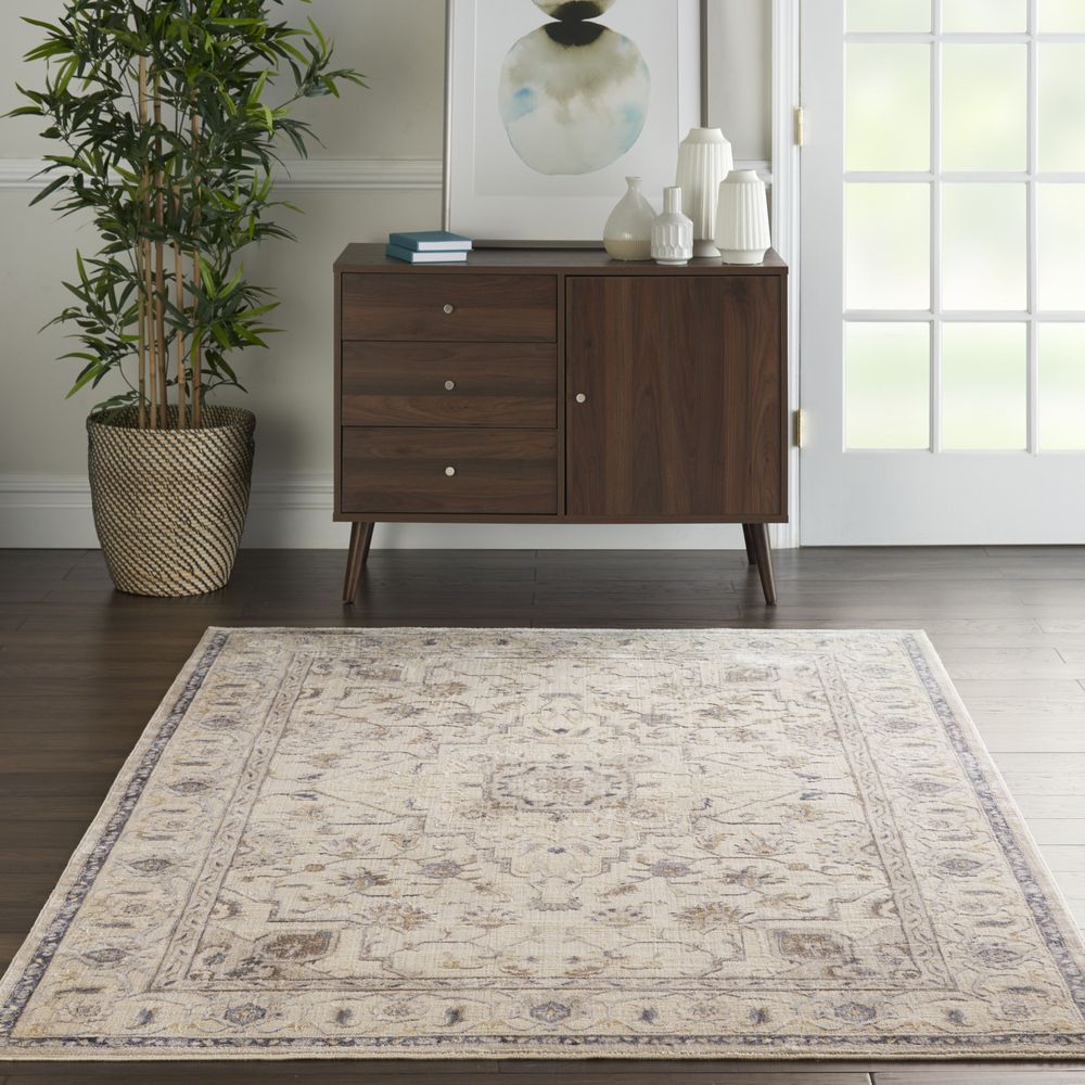 Sleek Textures SLE08 Ivory/Grey Rugs #color_ivory/grey