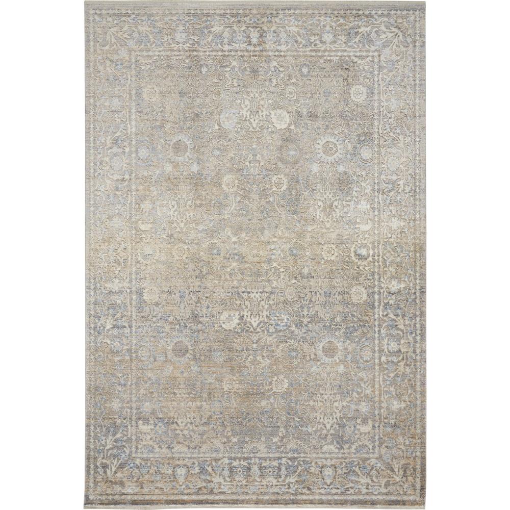 Silken Weave SLW01 Ivory Blue Rugs #color_ivory blue