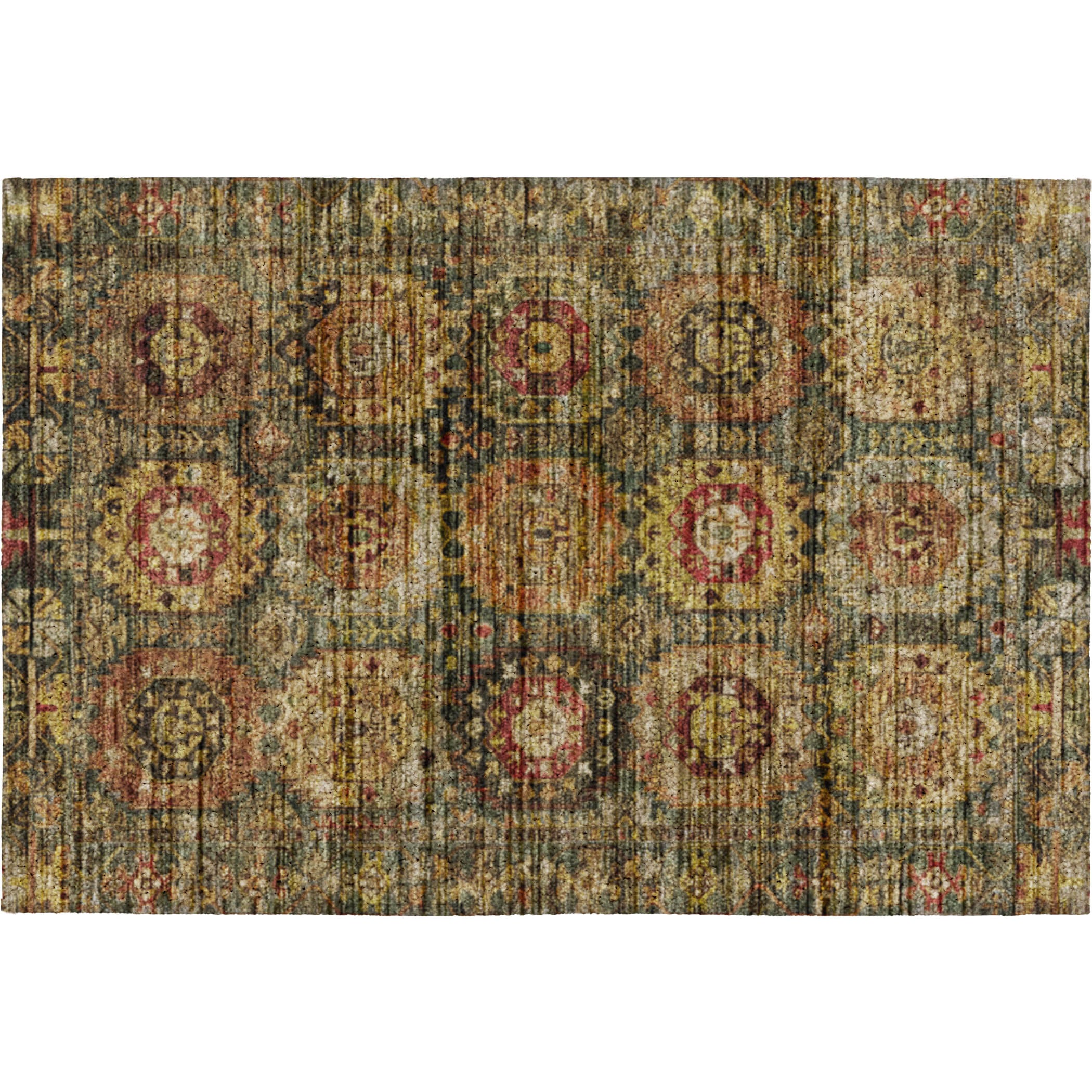 Indoor/Outdoor Transitional SR11 Fern Green Rug 1'8" x 2'6" #shape_Rectangle