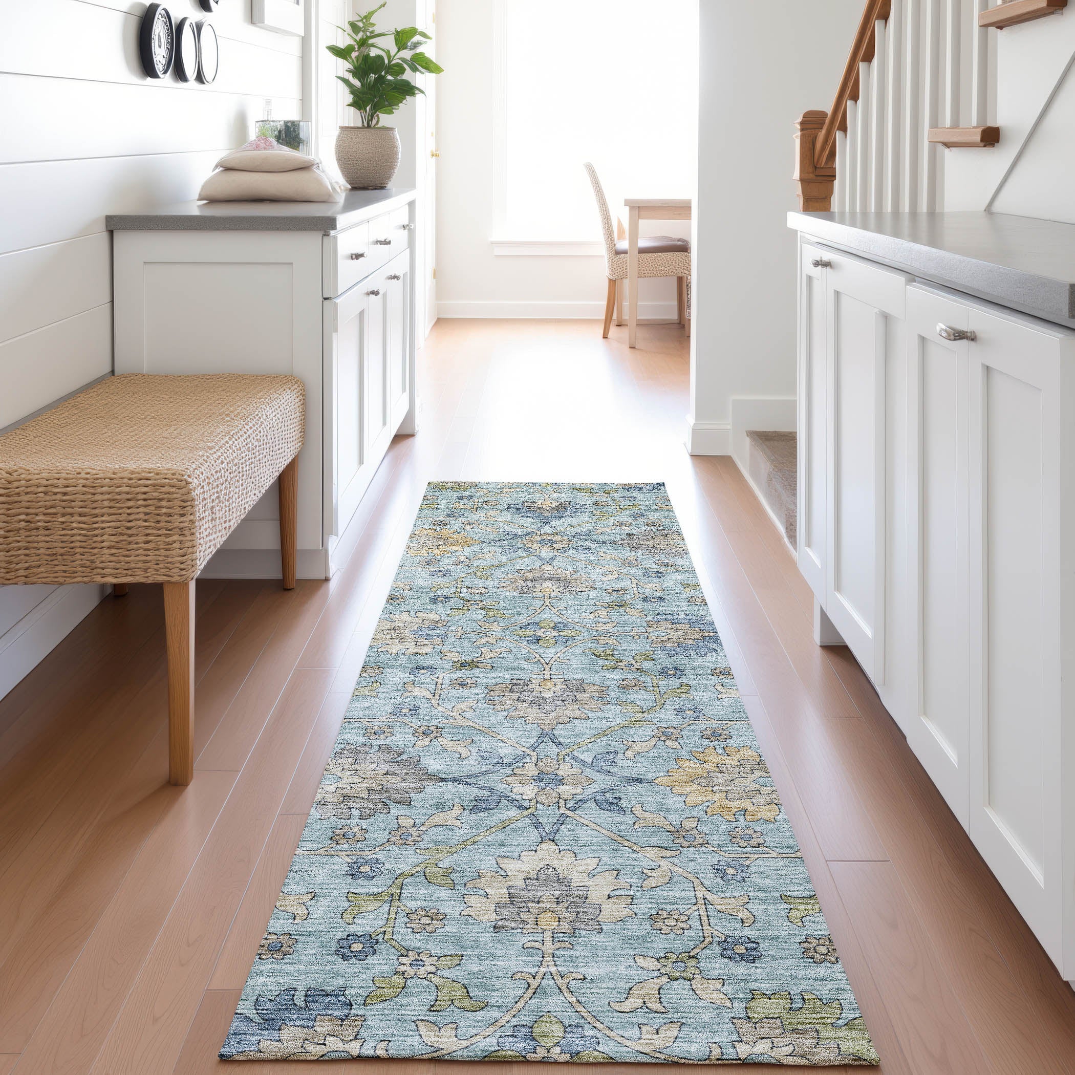 Indoor/Outdoor Transitional SR1 Denim Blue Rug 2'3" x 7'6" #shape_Runner
