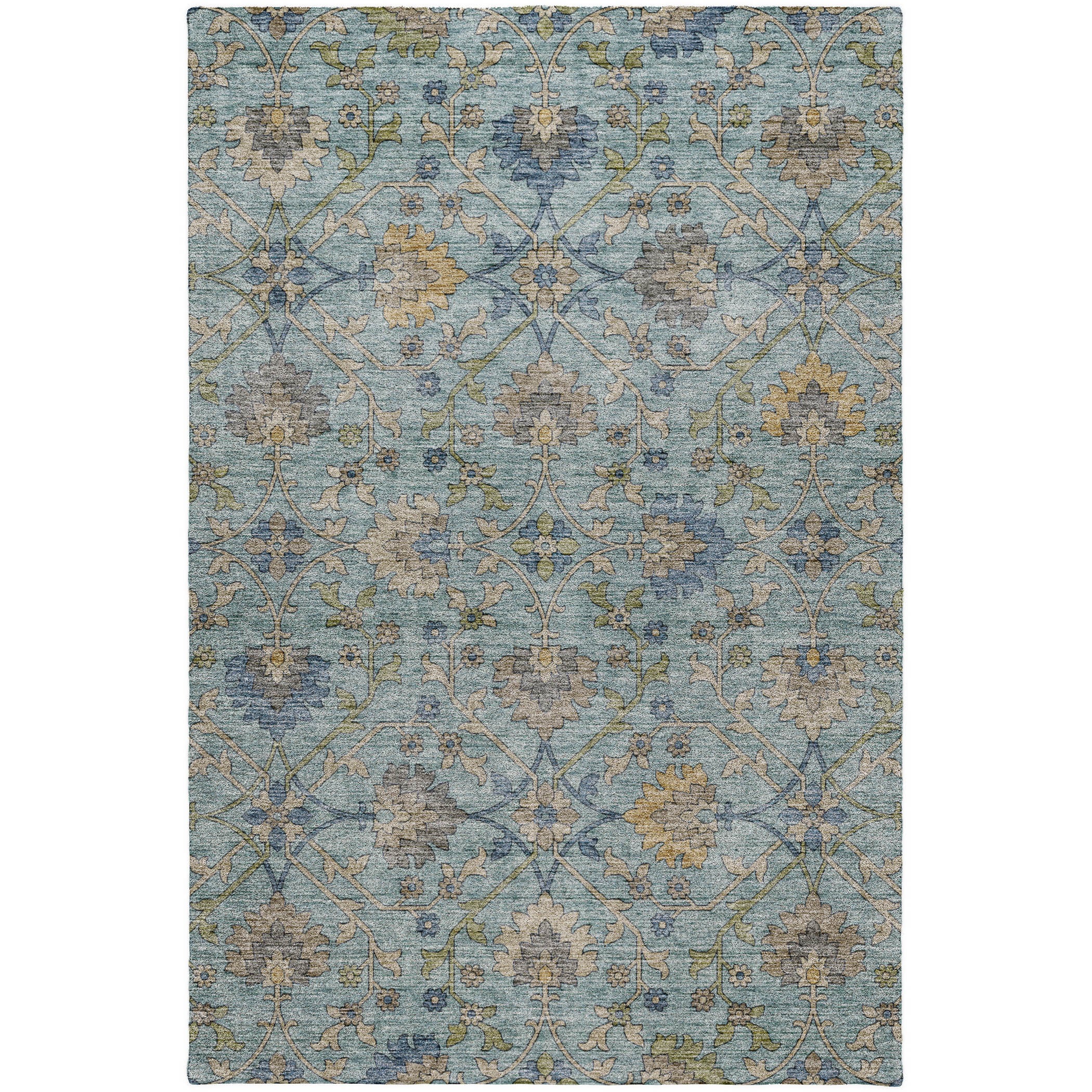 Indoor/Outdoor Transitional SR1 Denim Blue Rug 2'6" x 3'10" #shape_Rectangle