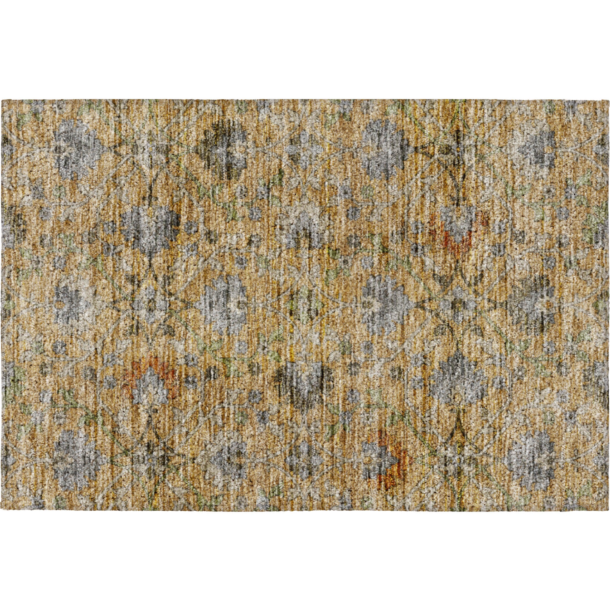 Indoor/Outdoor Transitional SR1 Saffron Gold Rug 1'8" x 2'6" #shape_Rectangle