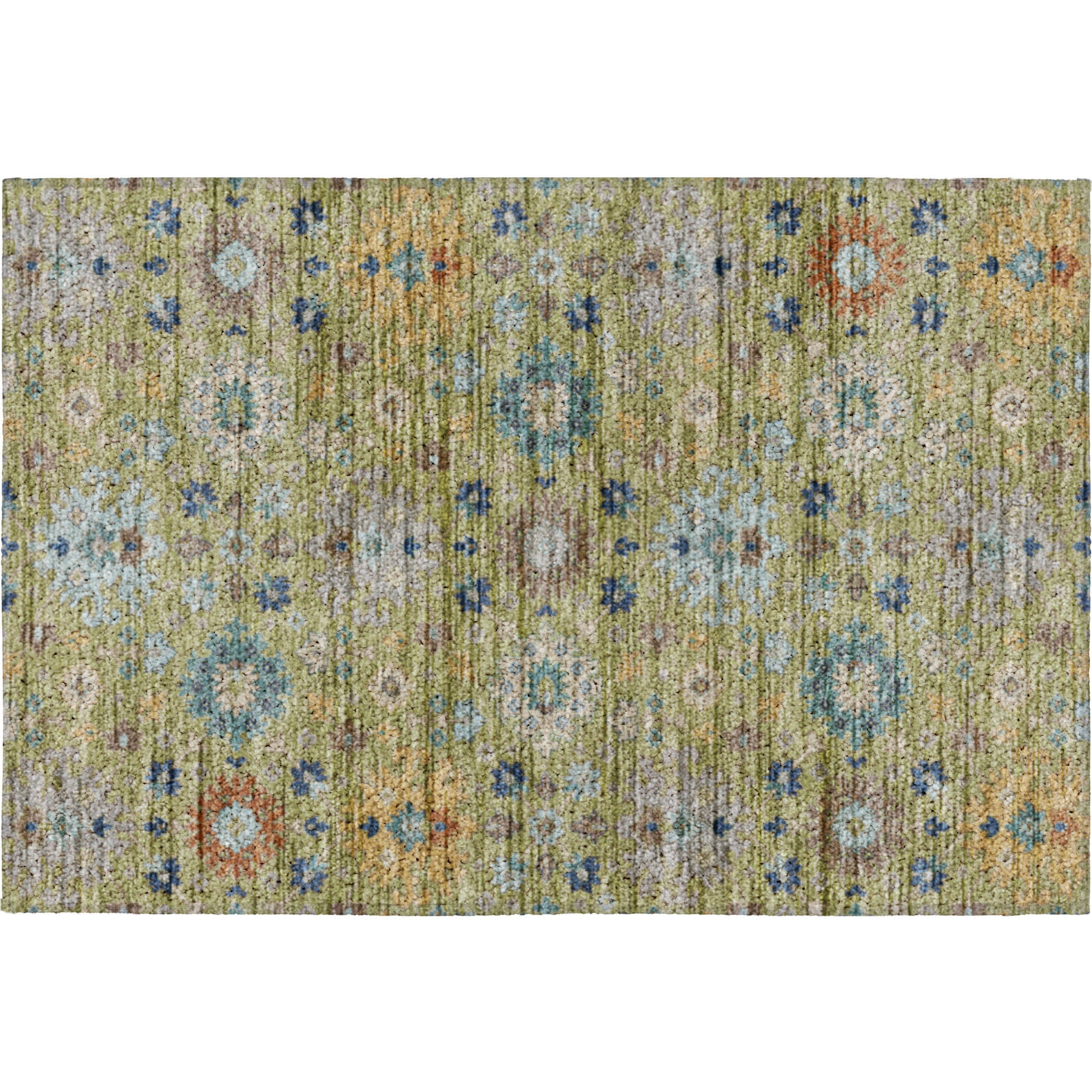 Indoor/Outdoor Traditional SR3 Aloe Green Rug 1'8" x 2'6" #shape_Rectangle