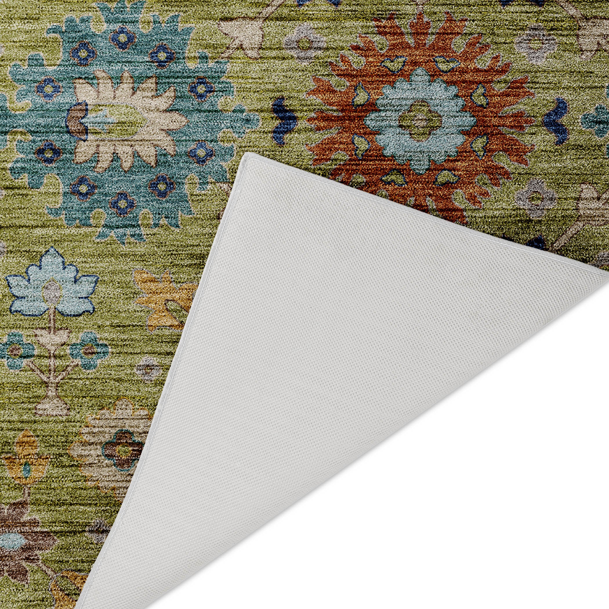 Indoor/Outdoor Traditional SR3 Aloe Green Rug 1'8" x 2'6" #shape_Rectangle