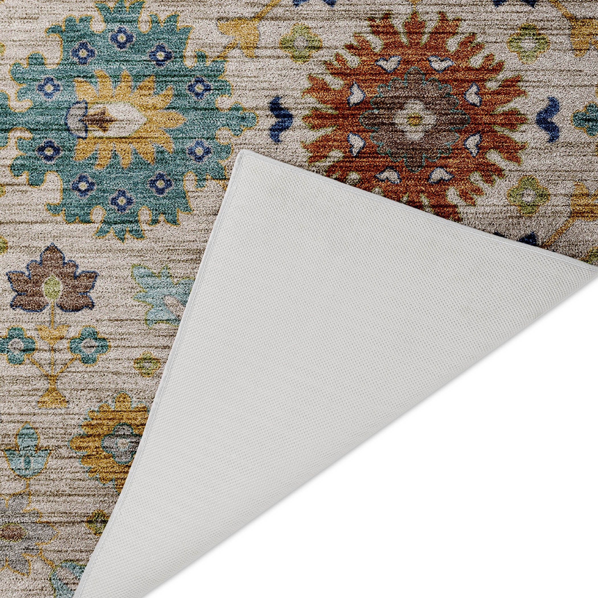 Indoor/Outdoor Traditional SR3 Ivory Rug 1'8" x 2'6" #shape_Rectangle