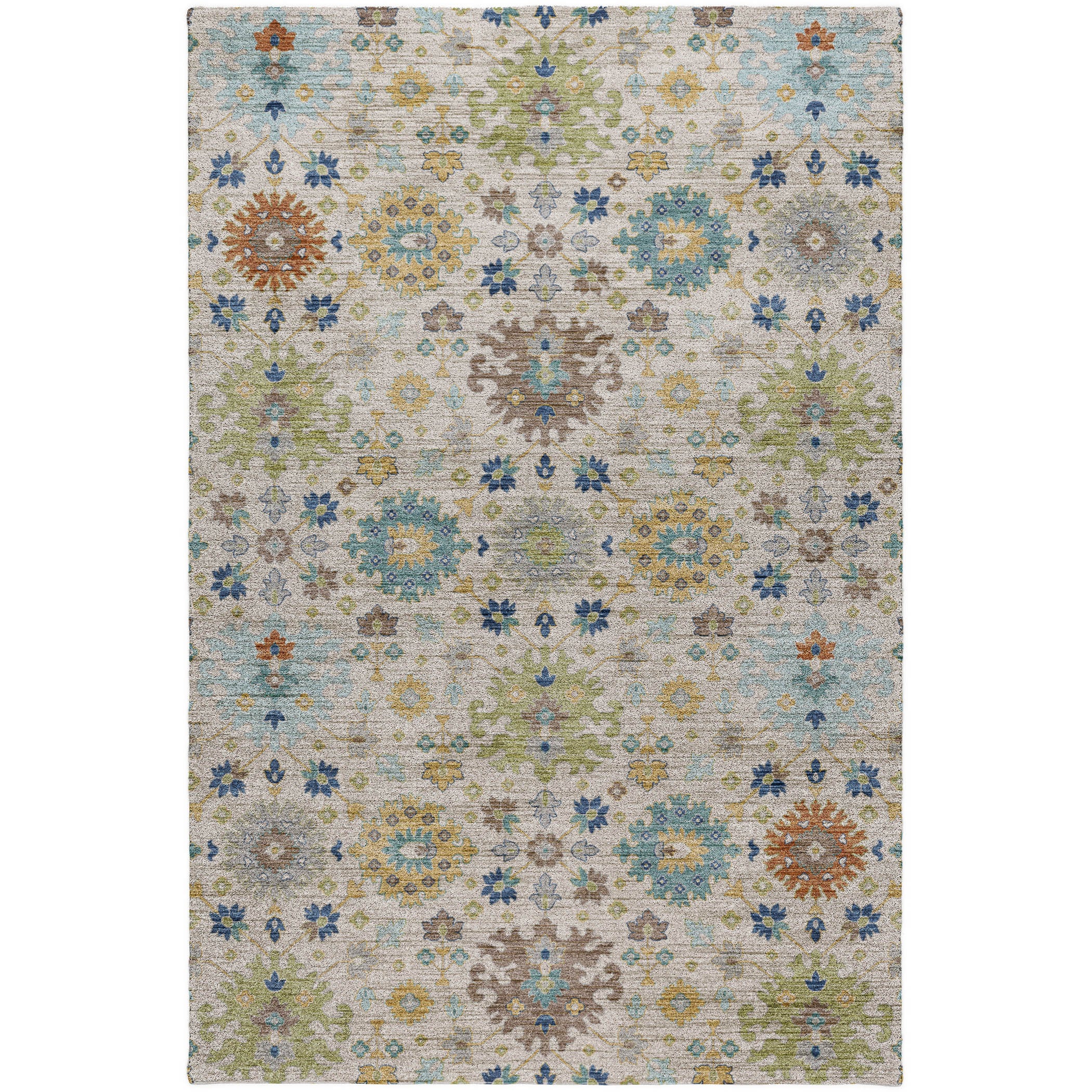 Indoor/Outdoor Traditional SR3 Ivory Rug 2'6" x 3'10" #shape_Rectangle