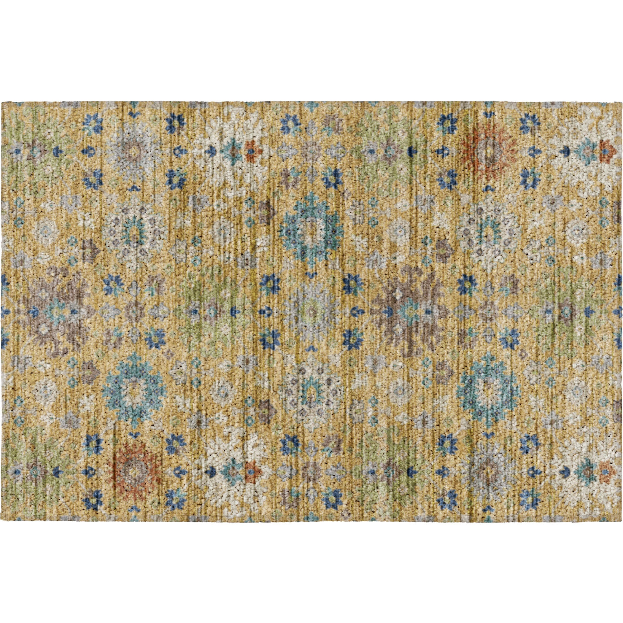 Indoor/Outdoor Traditional SR3 Turmeric Gold Rug 1'8" x 2'6" #shape_Rectangle