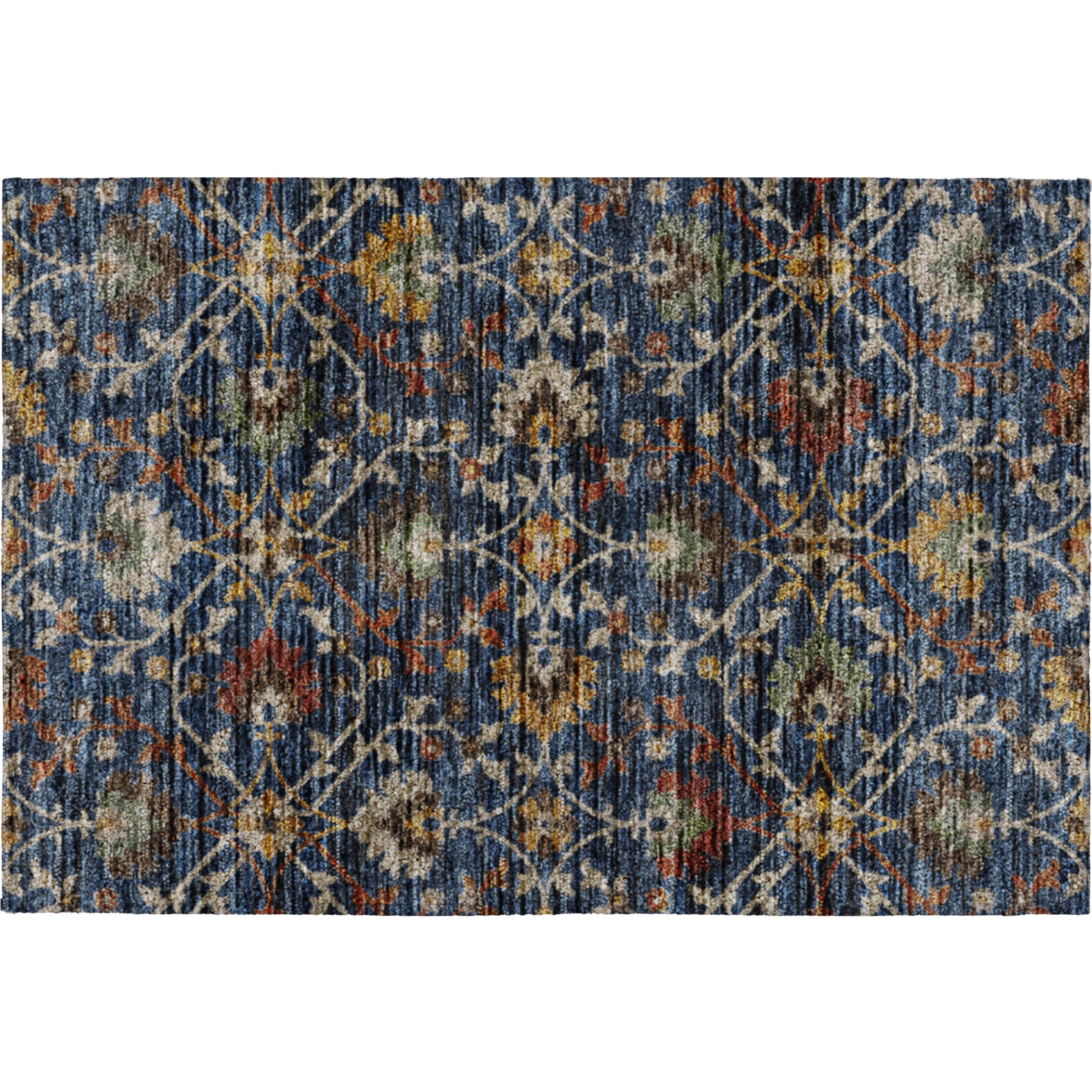 Indoor/Outdoor Transitional SR4 Navy Blue Rug 1'8" x 2'6" #shape_Rectangle