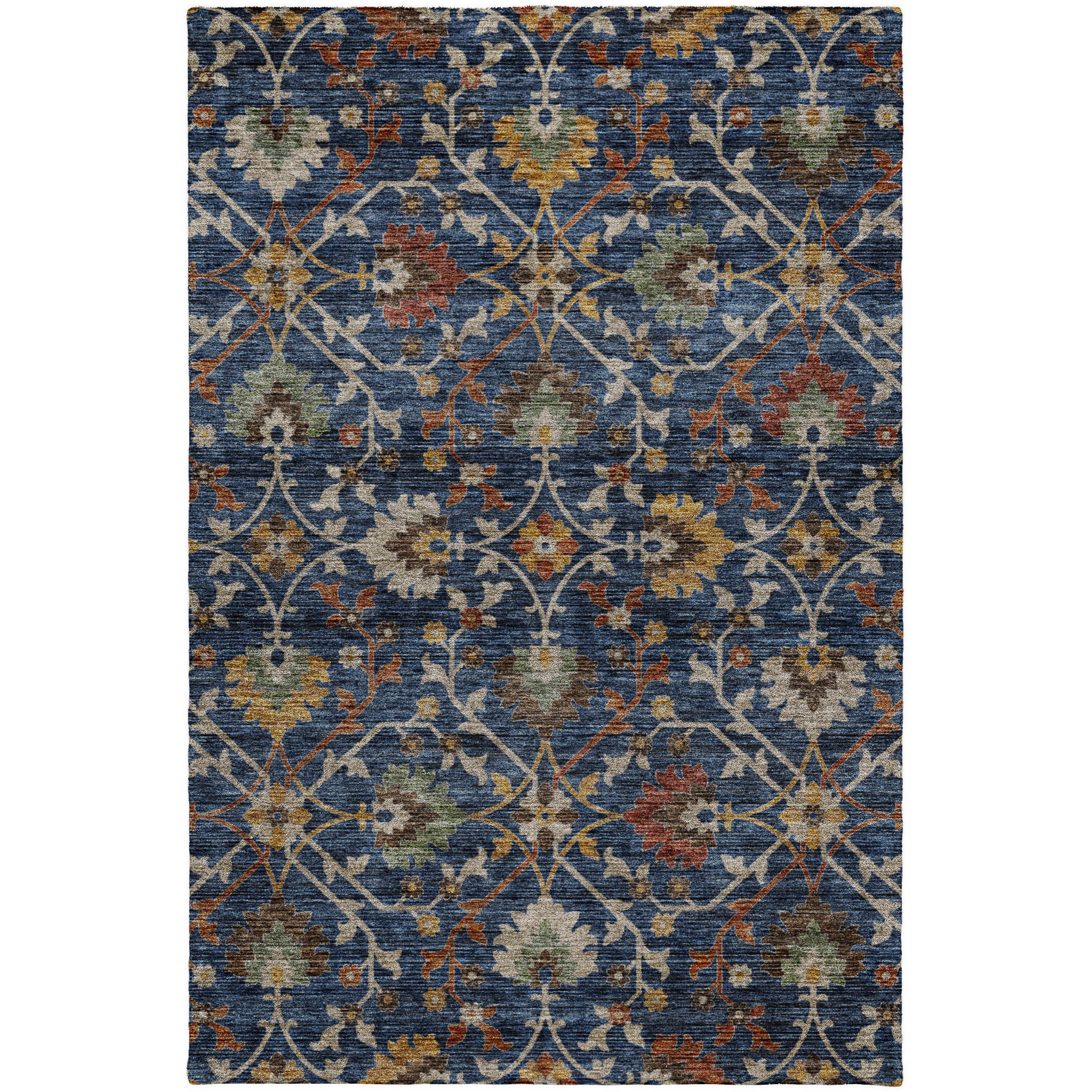 Indoor/Outdoor Transitional SR4 Navy Blue Rug 2'6" x 3'10" #shape_Rectangle