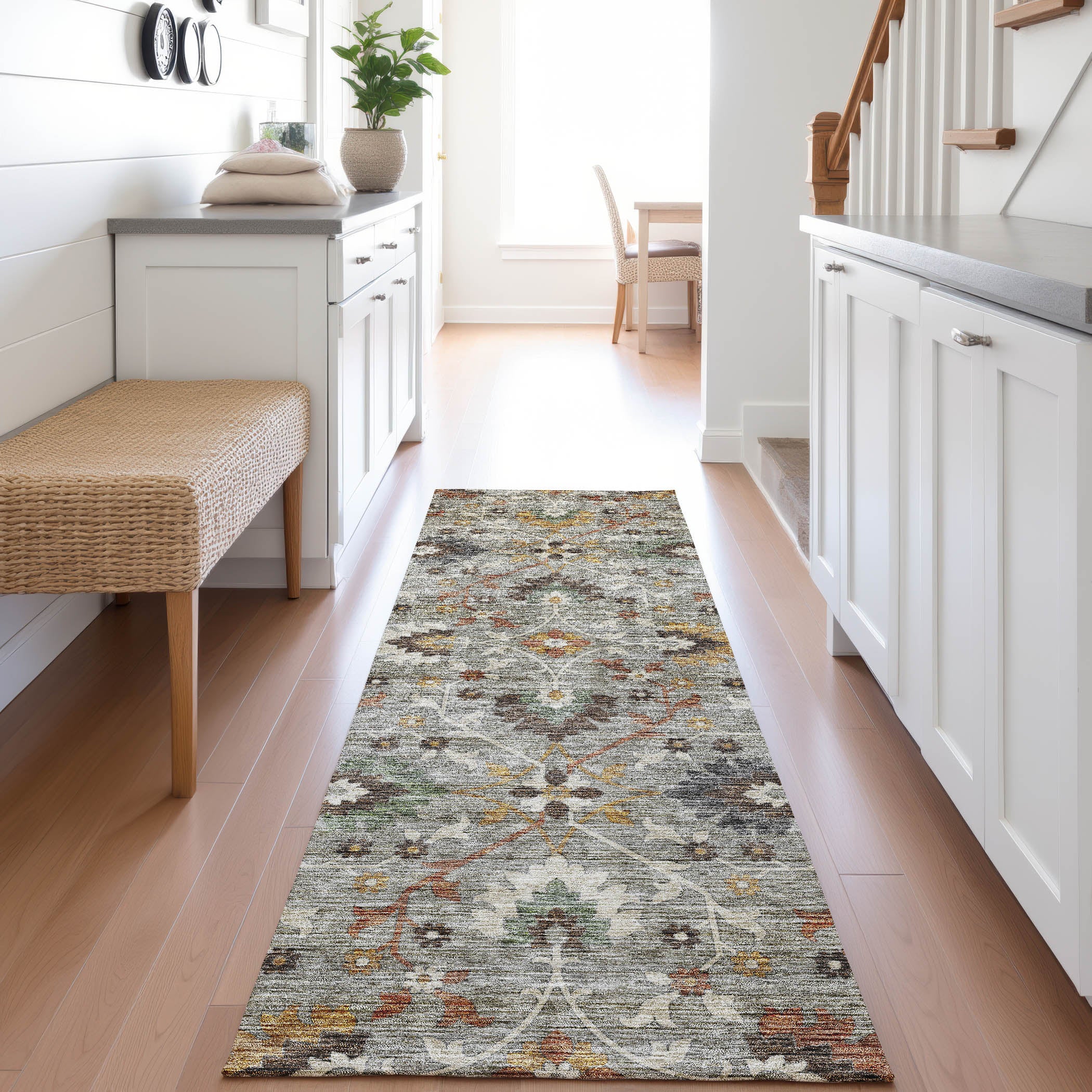 Indoor/Outdoor Transitional SR4 Pewter Gray Rug 2'3" x 7'6" #shape_Runner