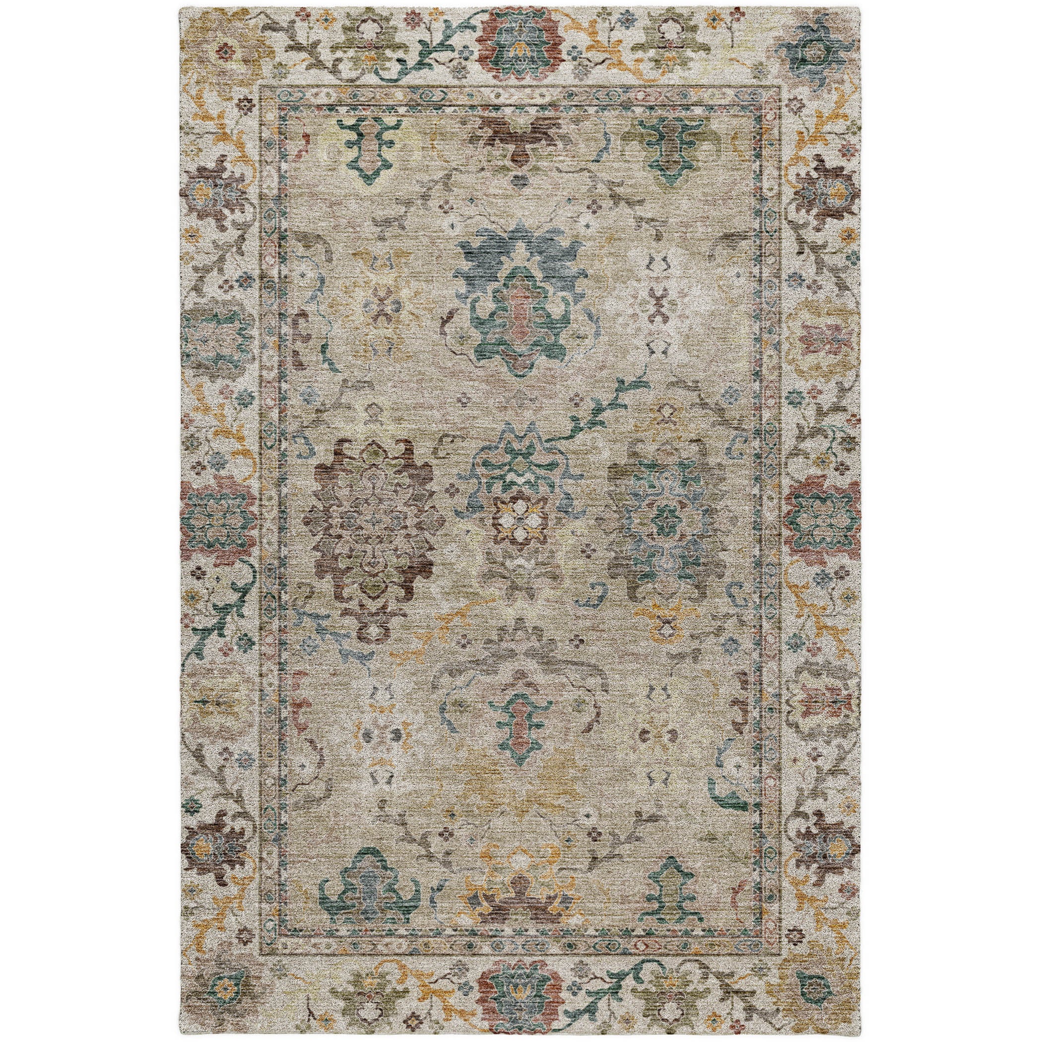 Indoor/Outdoor Traditional SR5 Putty Ivory Rug 2'6" x 3'10" #shape_Rectangle