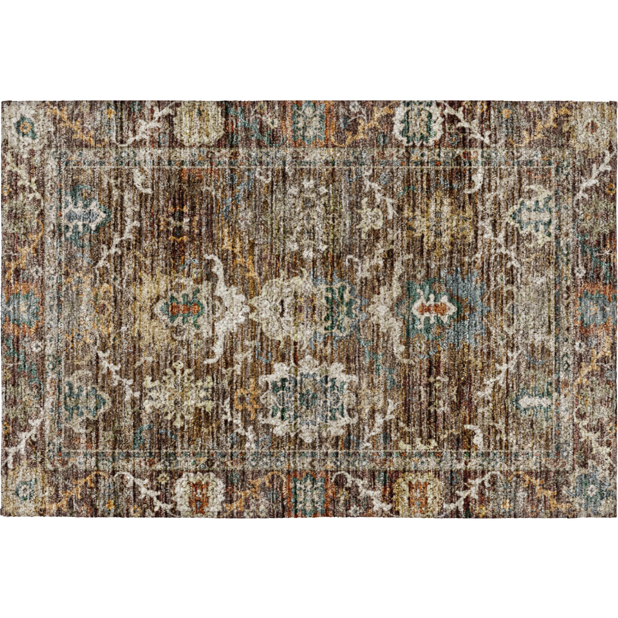 Indoor/Outdoor Traditional SR8 Chocolate Brown Rug 1'8" x 2'6" #shape_Rectangle