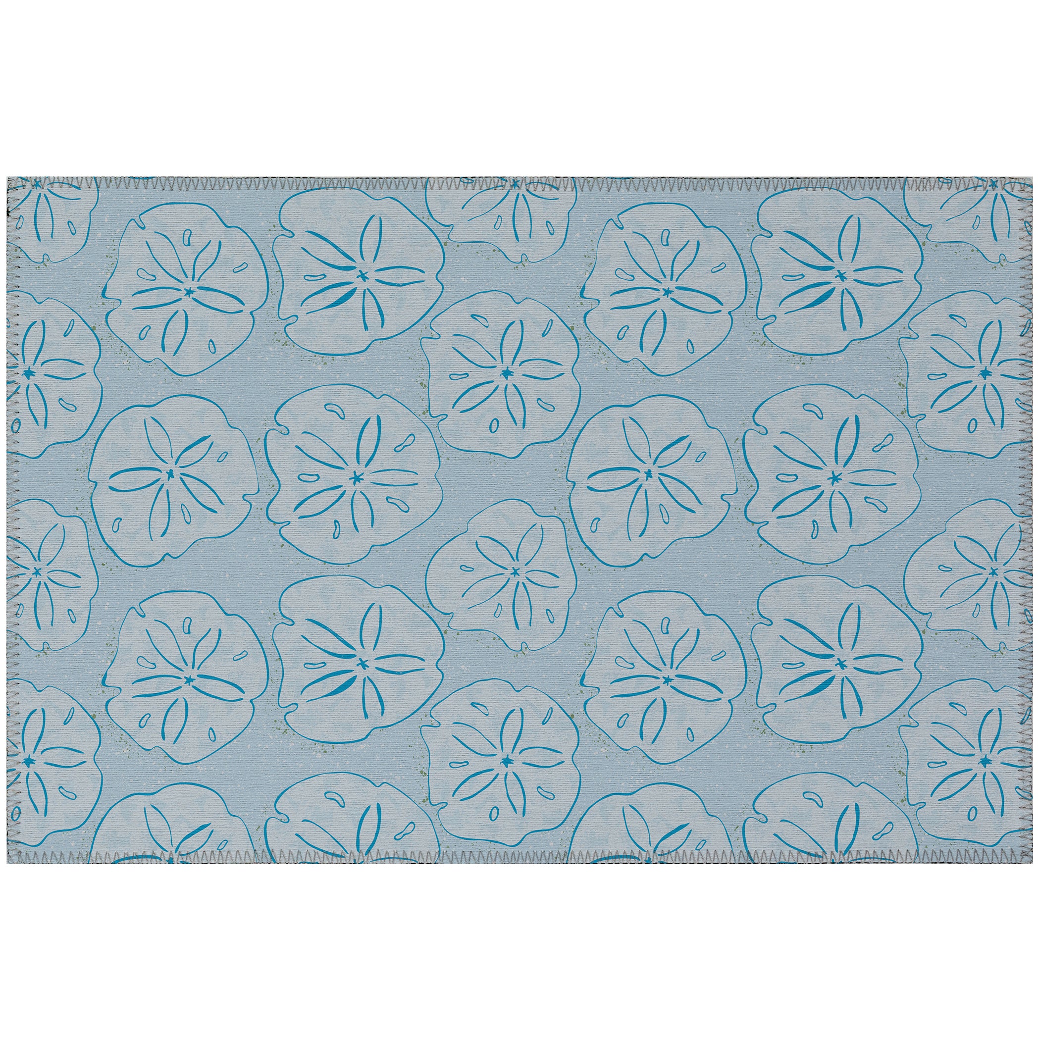 Luxury Machine Washable Indoor/Outdoor Coastal SZ10 Sky Blue Rug 1'8" x 2'6" #shape_Rectangle