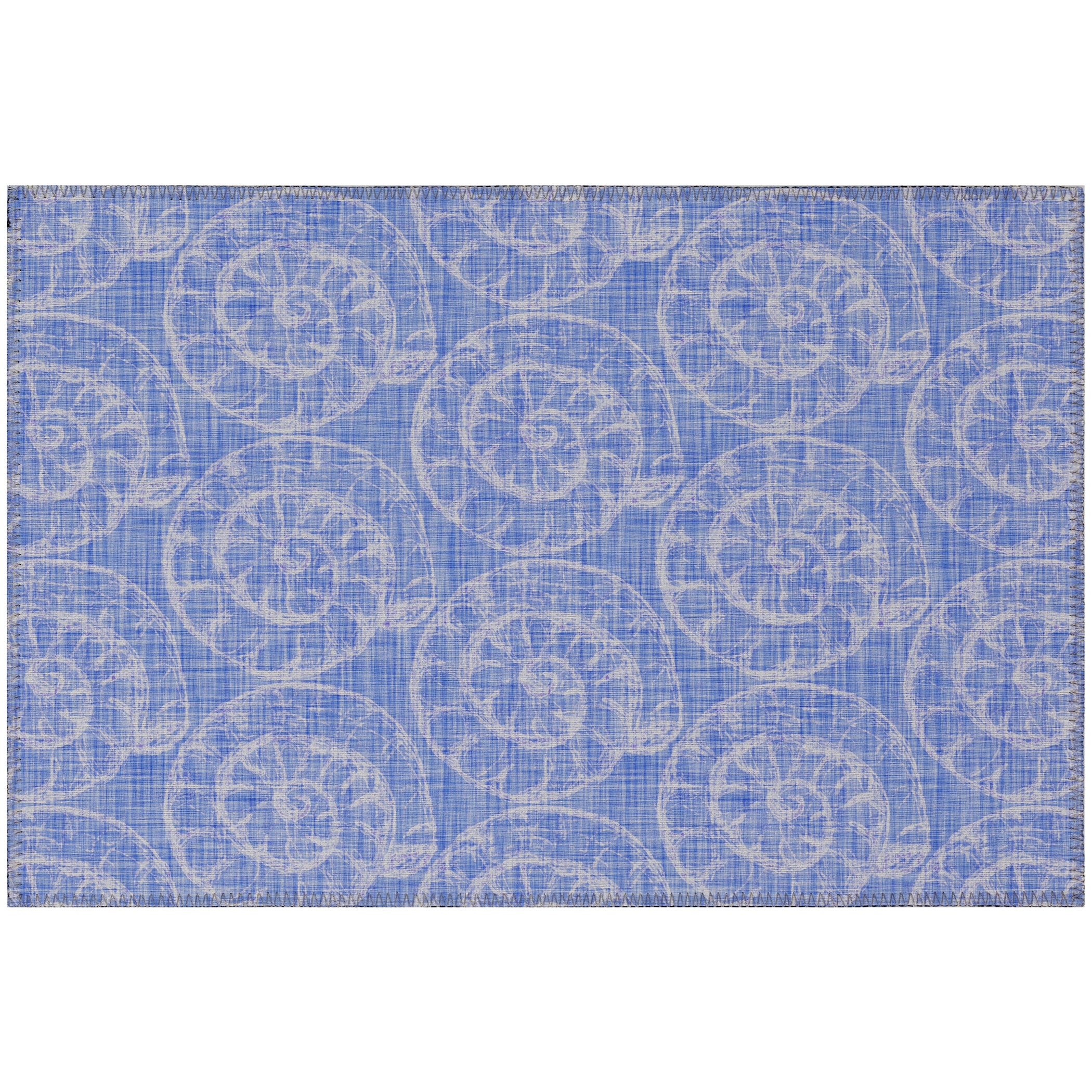Luxury Machine Washable Indoor/Outdoor Coastal SZ11 Cobalt Blue Rug 1'8" x 2'6" #shape_Rectangle